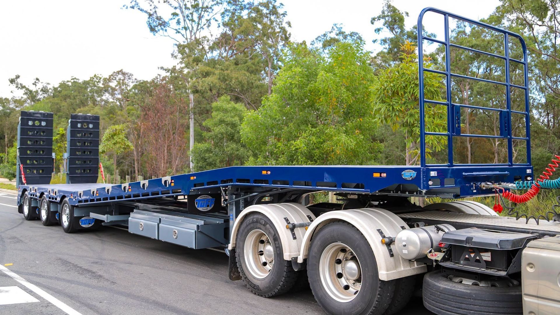Close-up of Tilt Tray Truck in Mount Isa