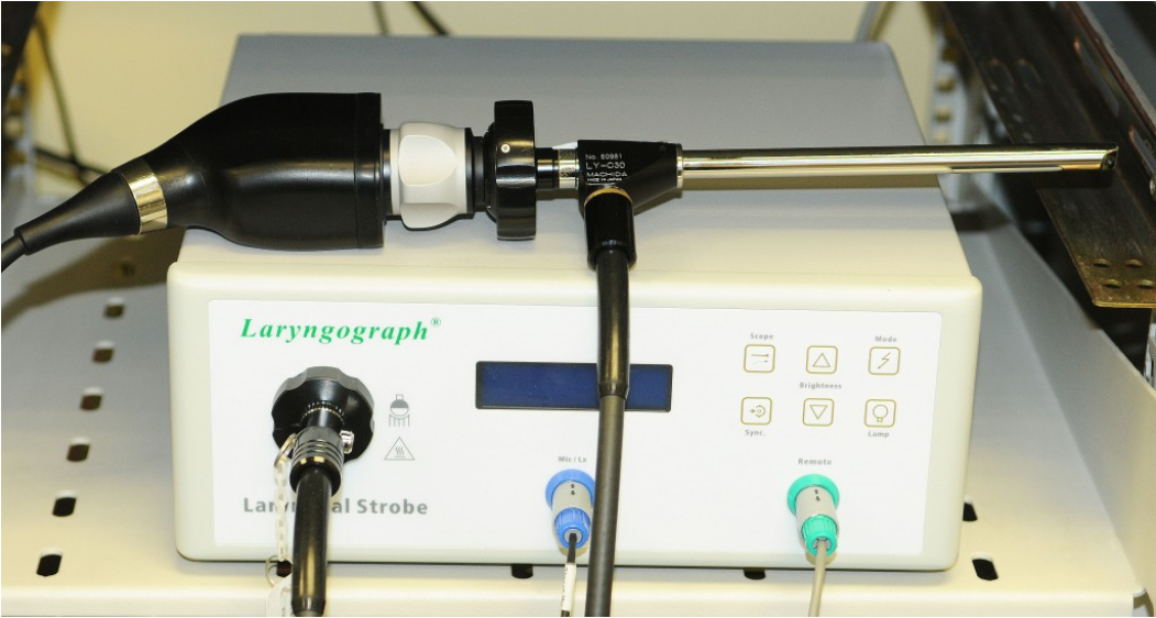 a laryngeal strobe on display
