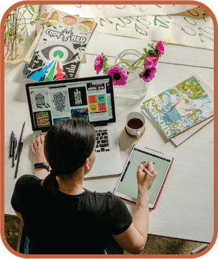 Young woman managing ADHD with digital tools and strategies