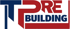 Logo with "TPRE BUILDING" in blue and red.