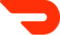 Red Doordash logo, stylized