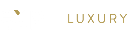 The word luxury is written in gold letters on a white background.