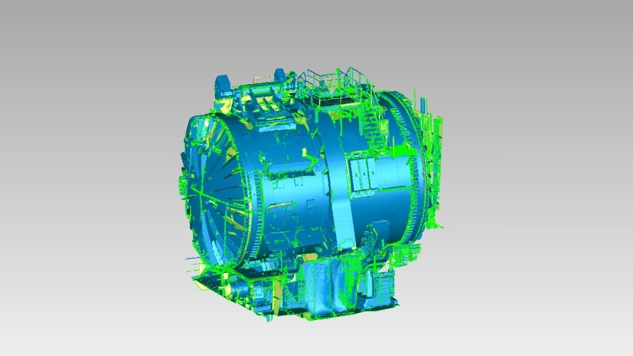 Une modélisation 3D d'un composant de machine industrielle