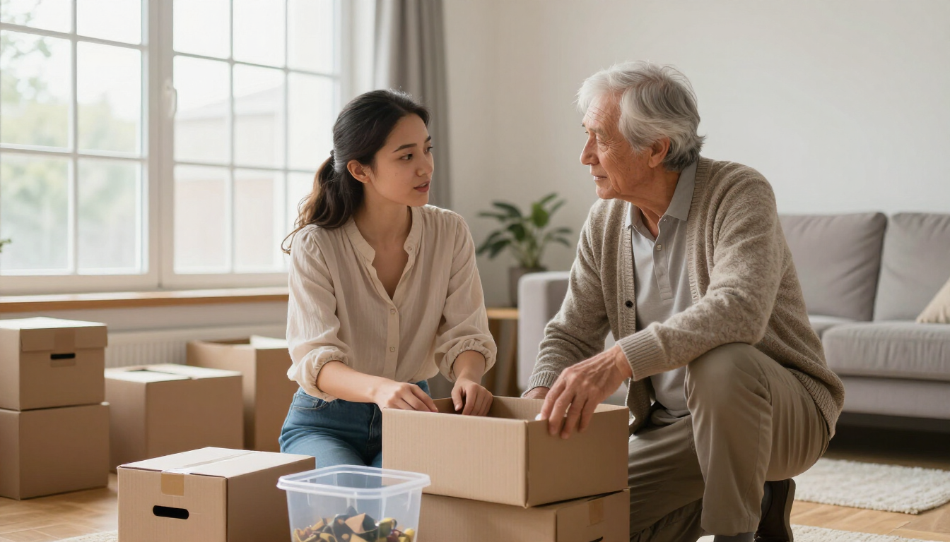 Downsizing and decluttering a parent’s home together