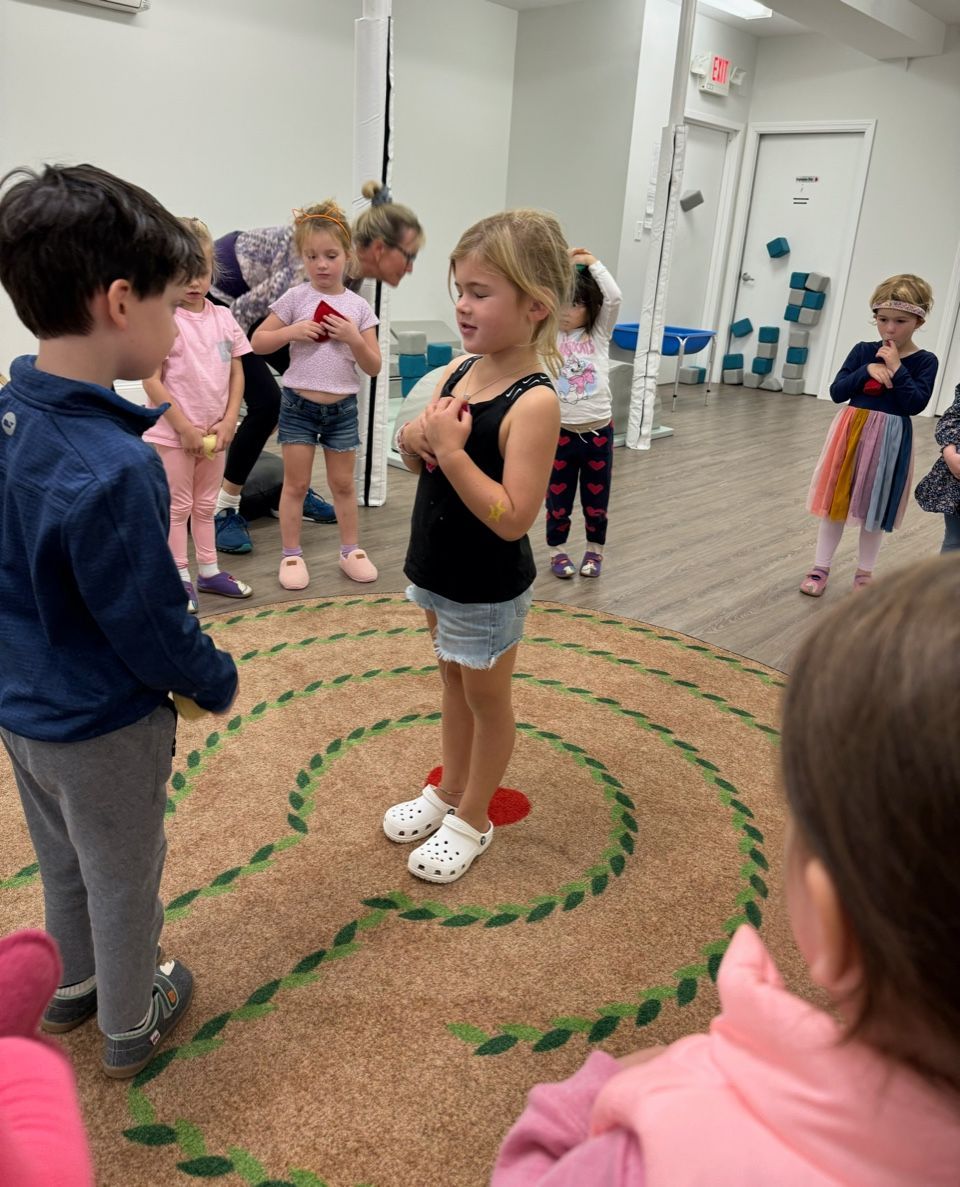 Montessori children in group activity