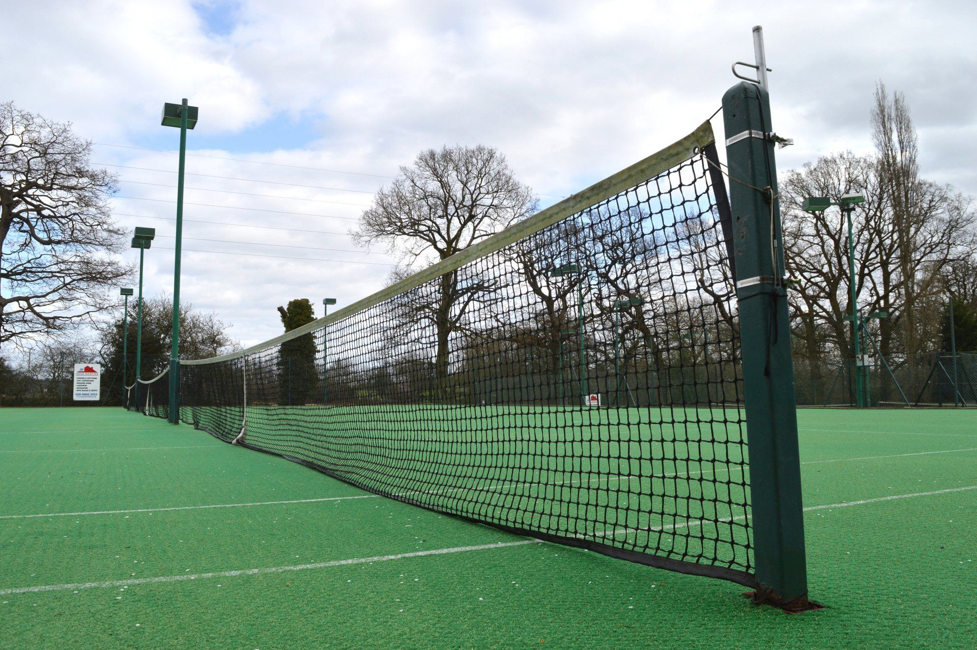 An image of a tennis court net at Pinner Lawn Tennis Club