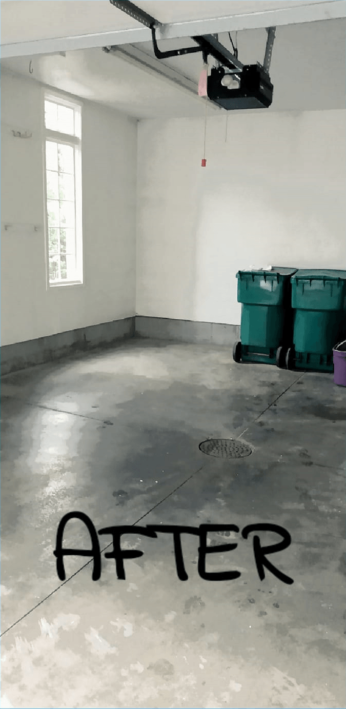 Garage cleanout after picture. Cleaned out garage