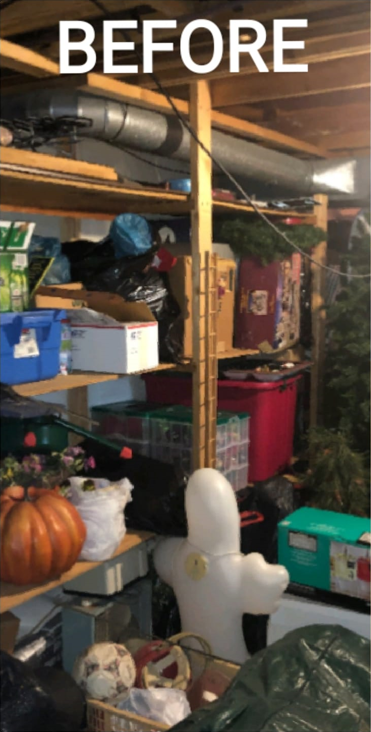 multiple levels of shelving filled to the brim with miscellaneous items