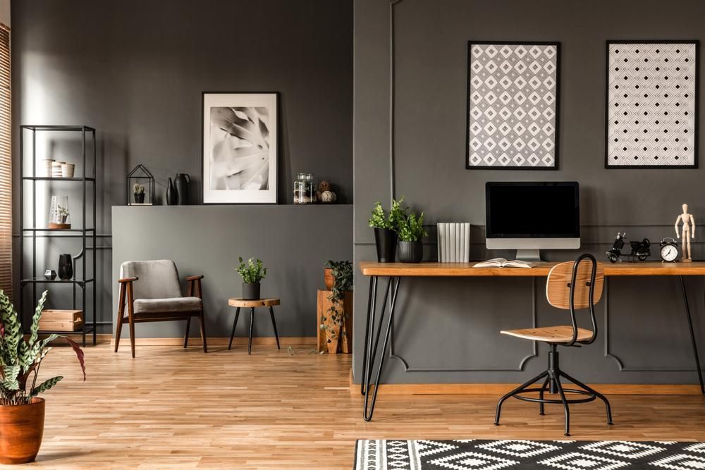 There Is A Desk With A Computer On It In The Middle Of The Room — Viison Kitchens & Joinery Forster In Wingham, NSW