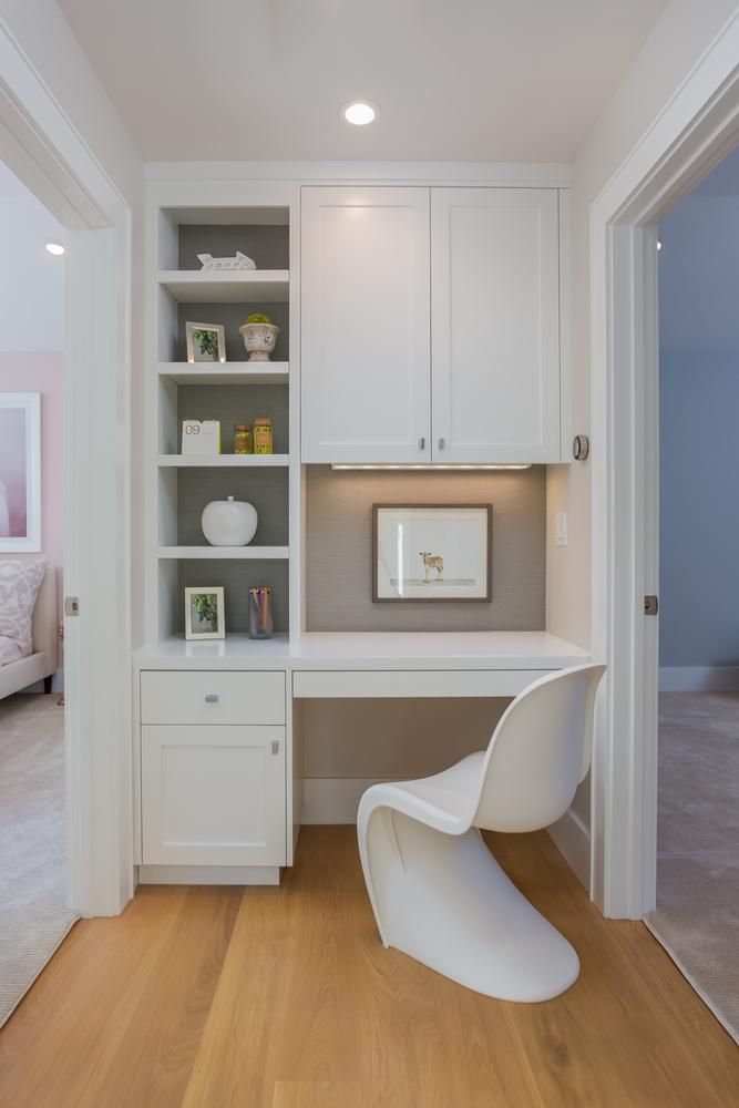 A Small Room With A Desk And Chair In It — Viison Kitchens & Joinery Forster In Gloucester, NSW