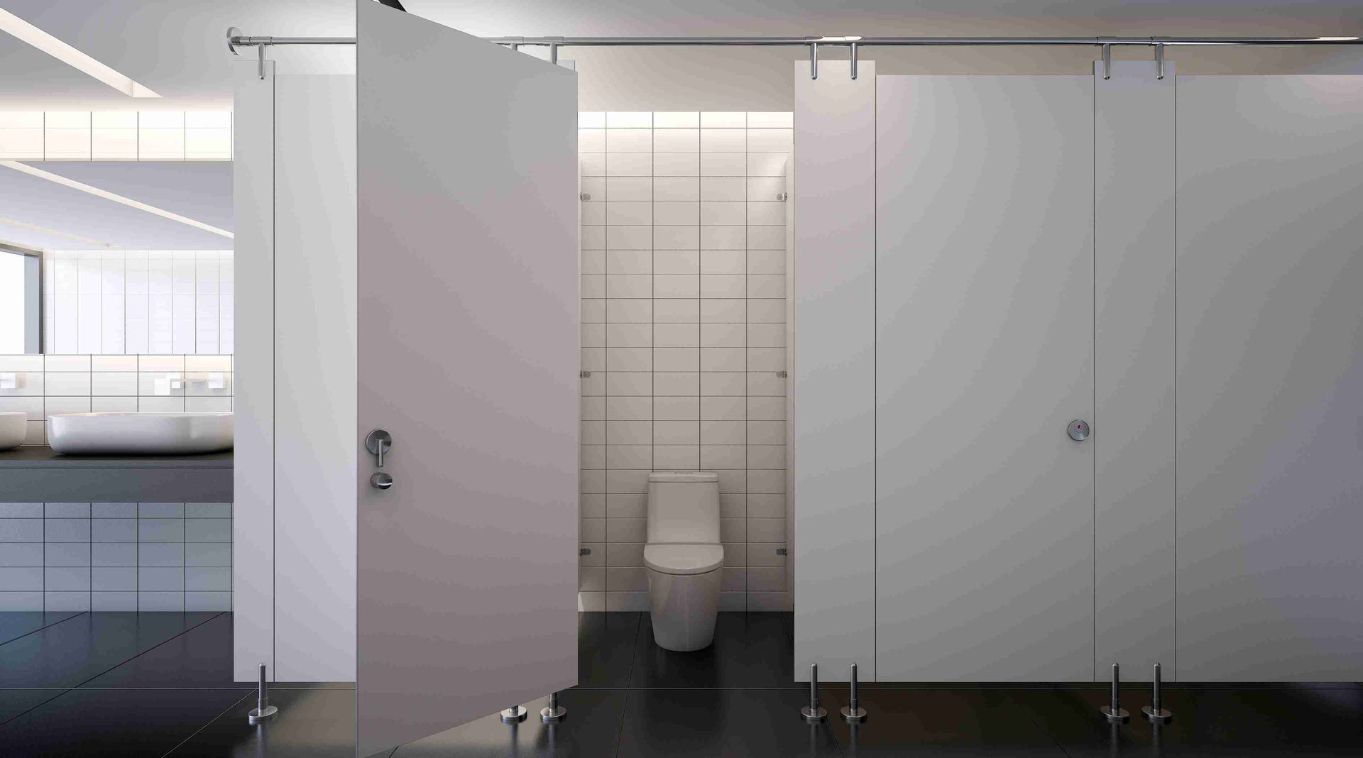 A bathroom with a toilet and a sink in it. — Viison Kitchens & Joinery Forster In Port Macquarie, NSW
