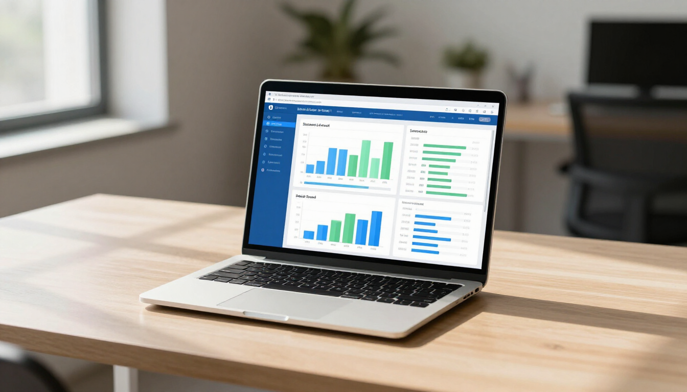 A digital sales funnel representation on a modern tablet screen.