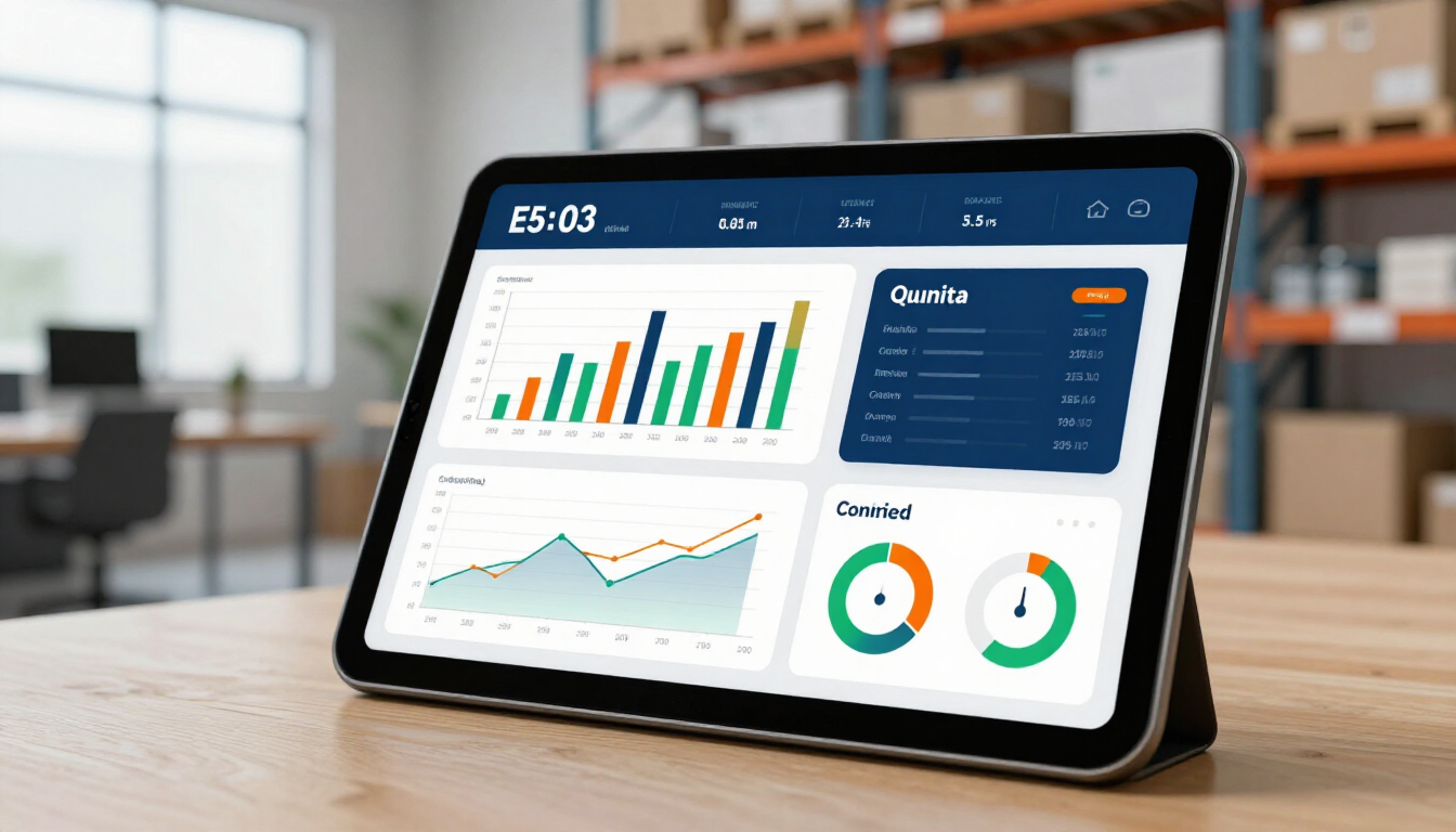 Real-time inventory tracking dashboard on a tablet