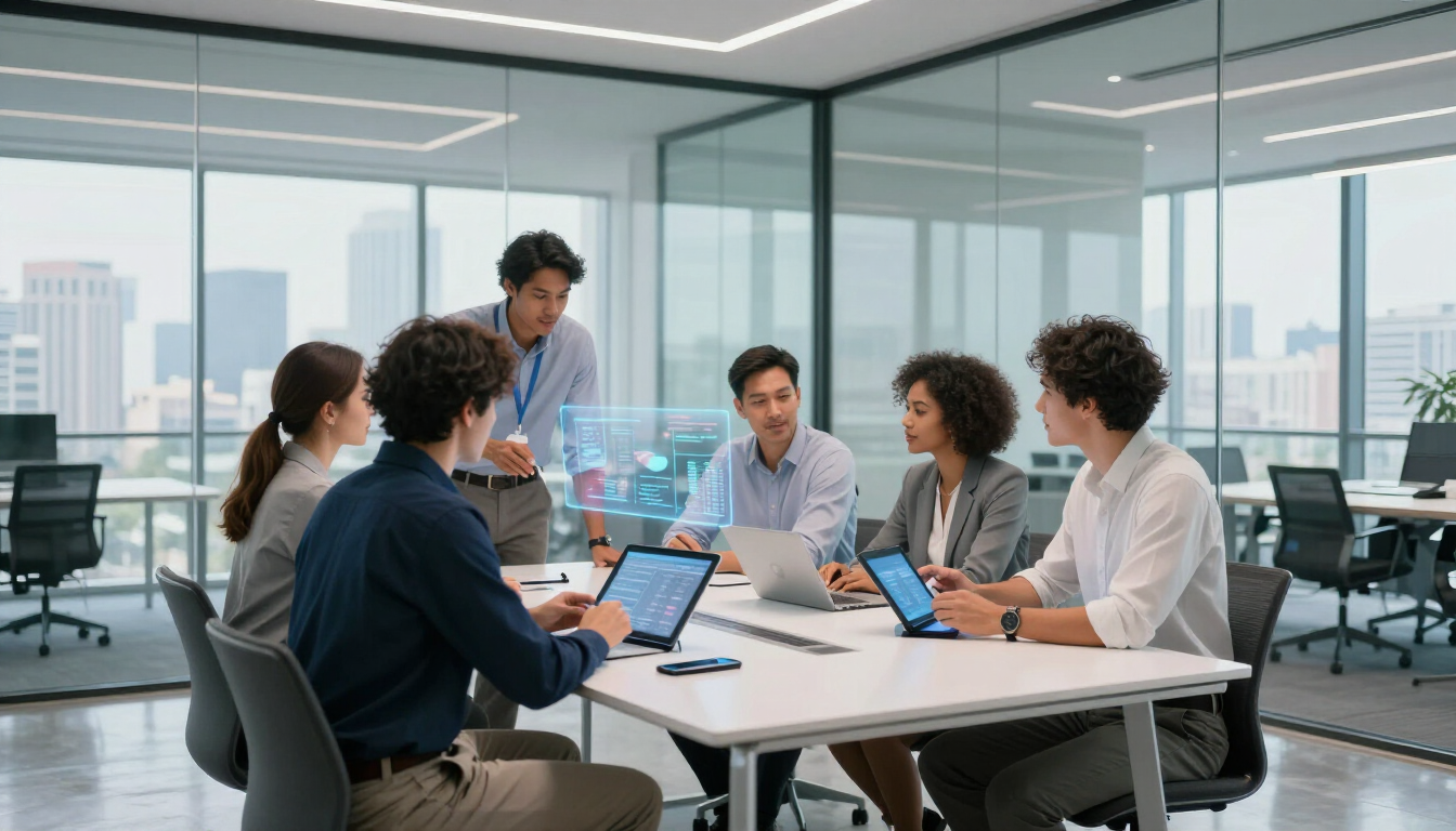 Team Collaborating with AI