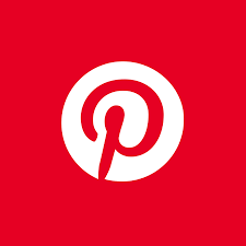 Pinterest logo: white 