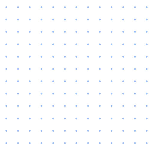 Uniform grid of small, light blue dots on a white background.