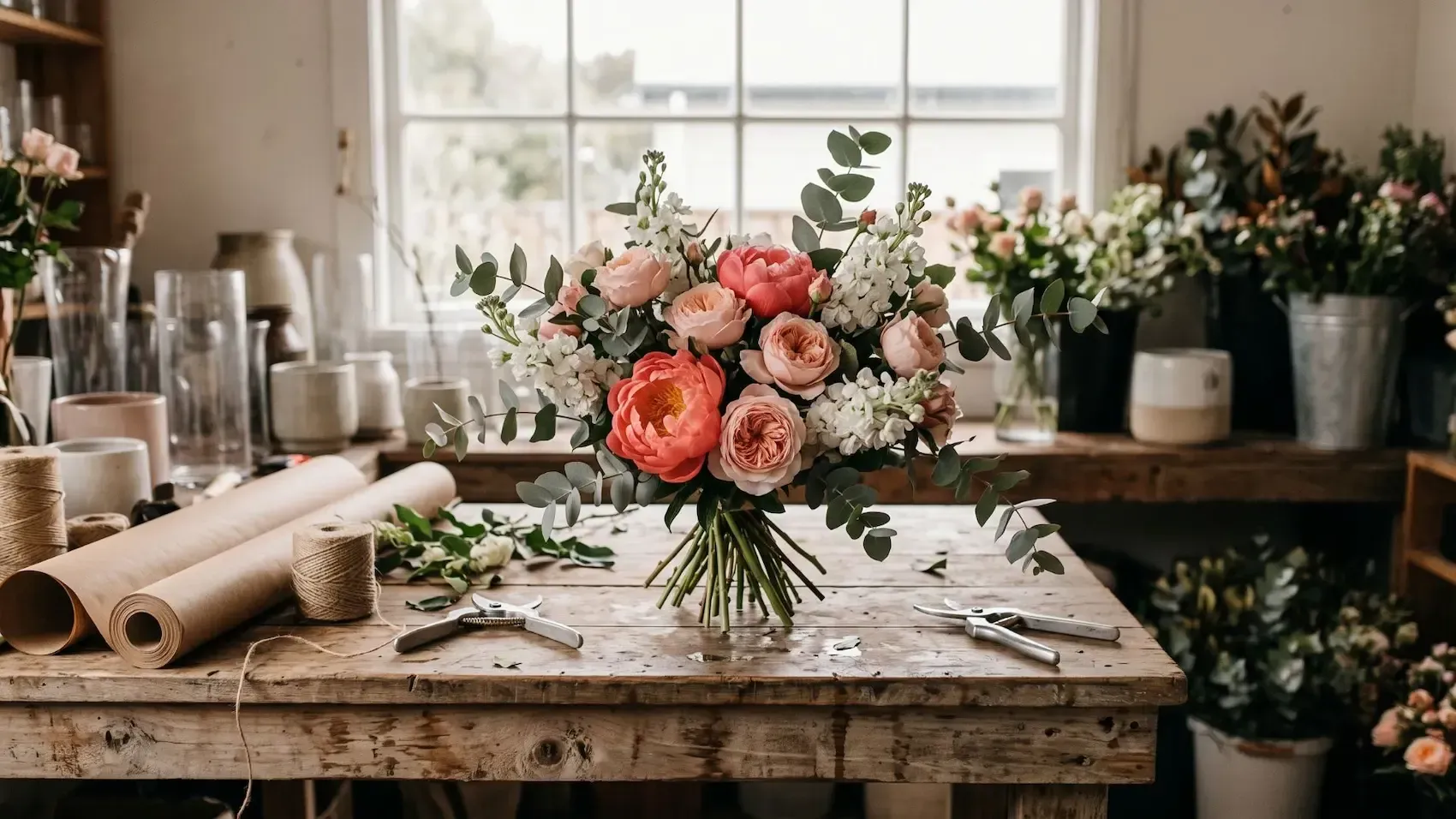Beautiful bespoke bunch of flowers from the Court Florist Christchurch team