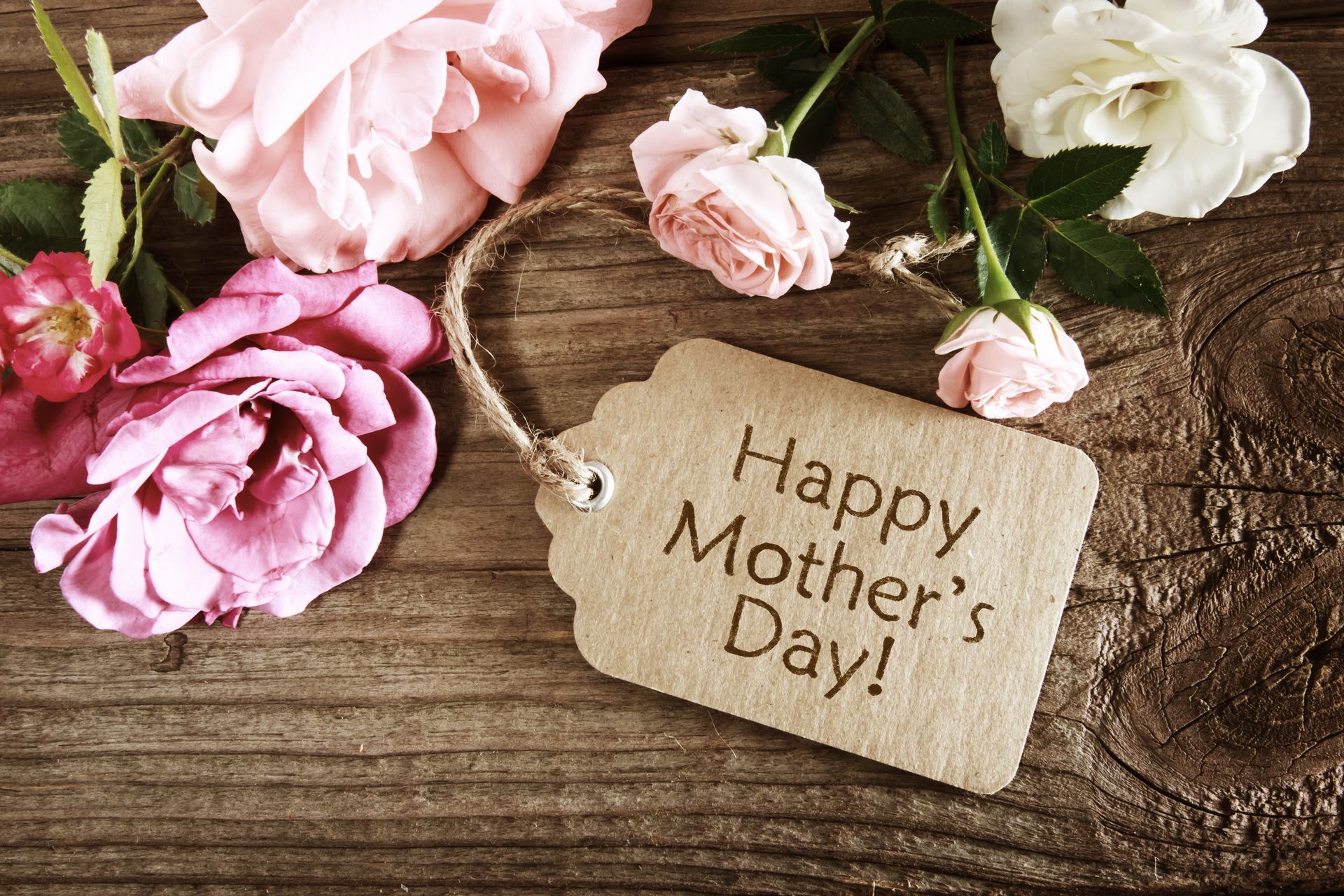 Mothers Day Flowers with Gift Tag
