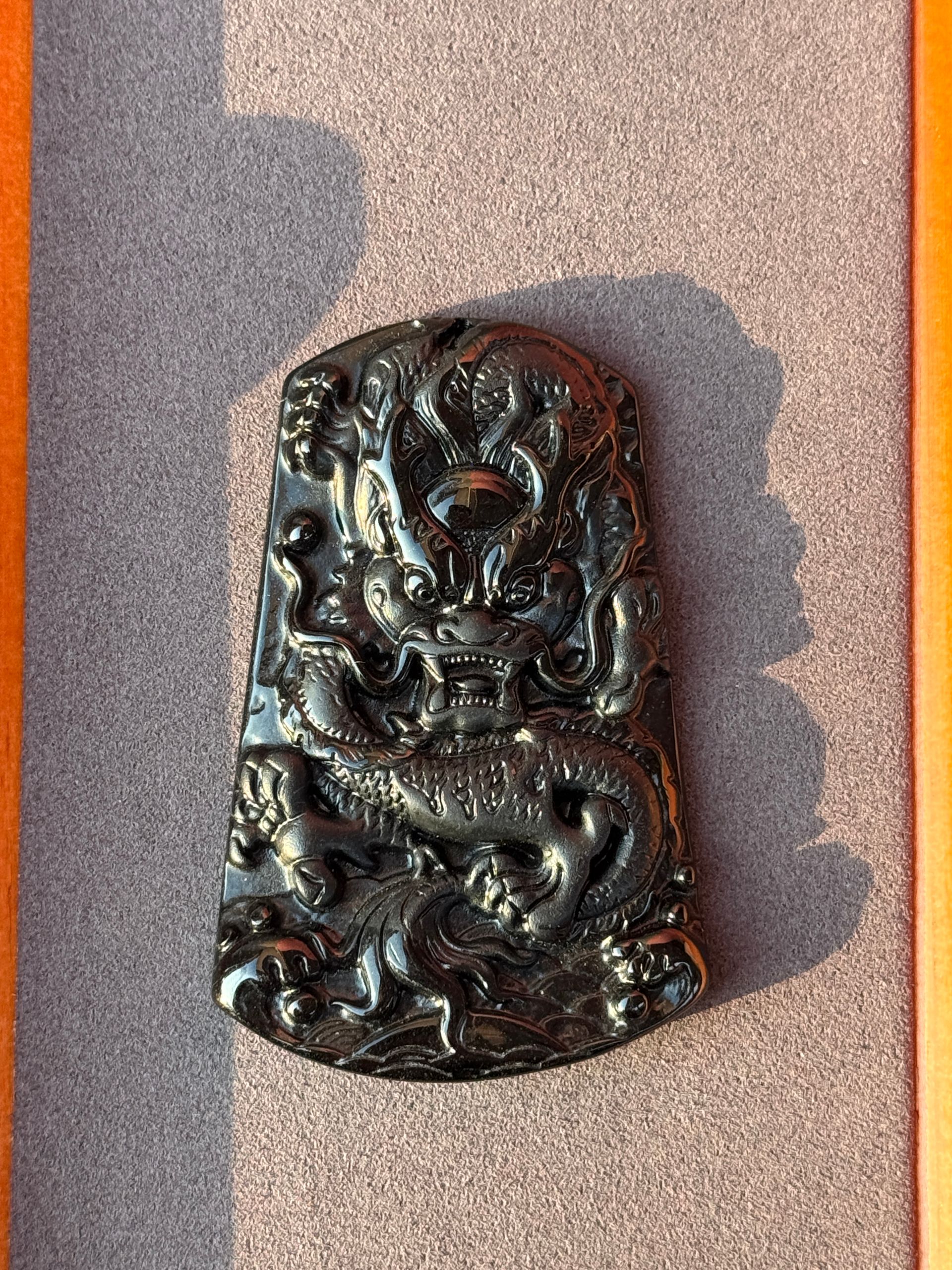 Black Dragon Jadeite  Pendant