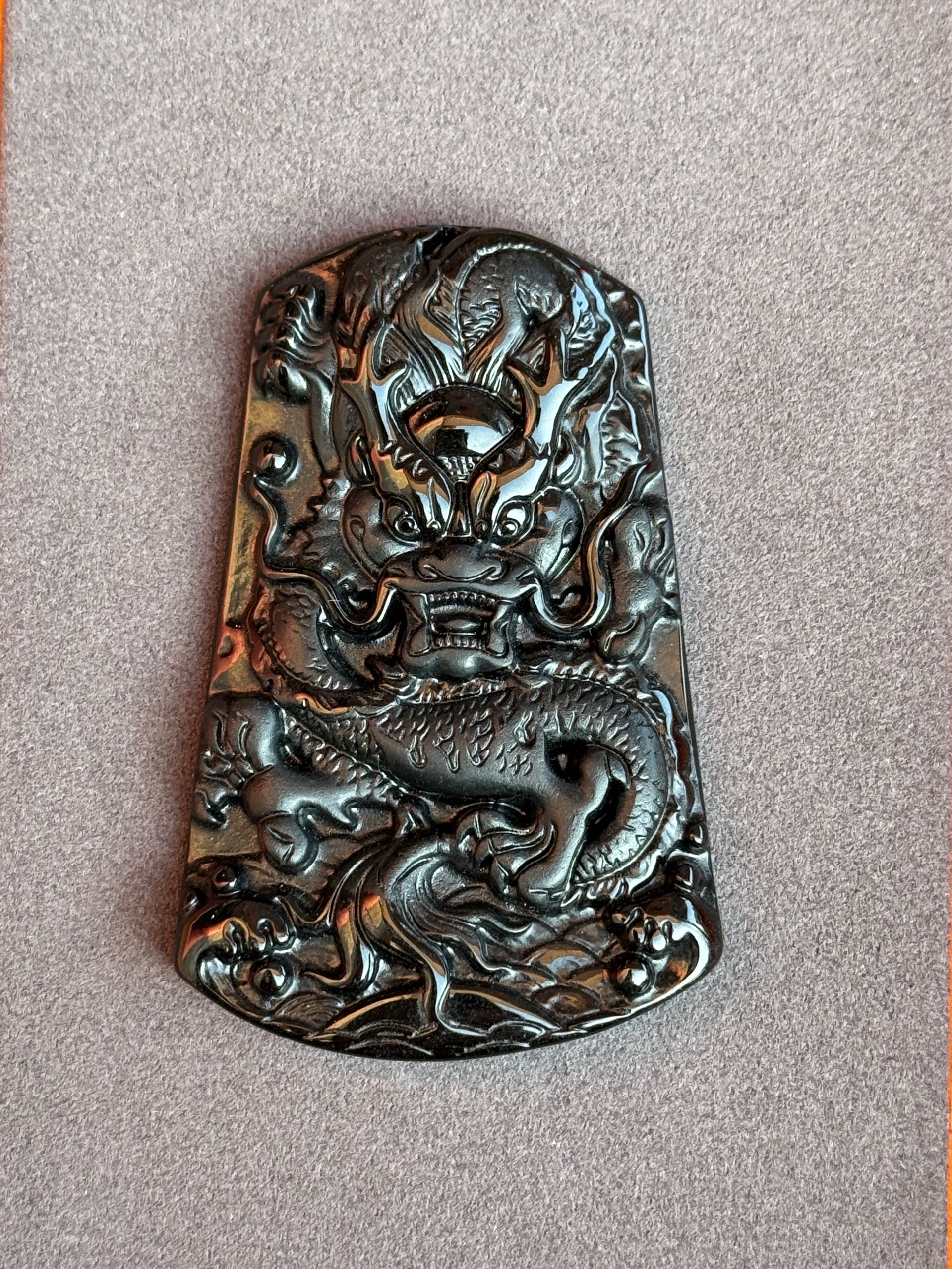 Black Dragon Jadeite  Pendant