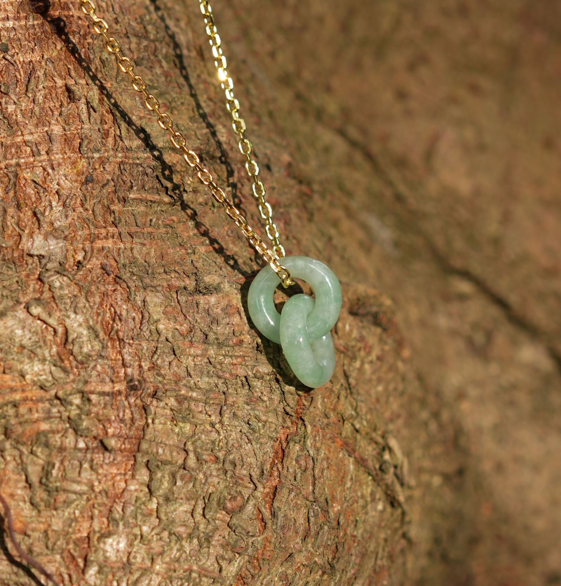 Icy Green Jadeite Double Donuts Pendant