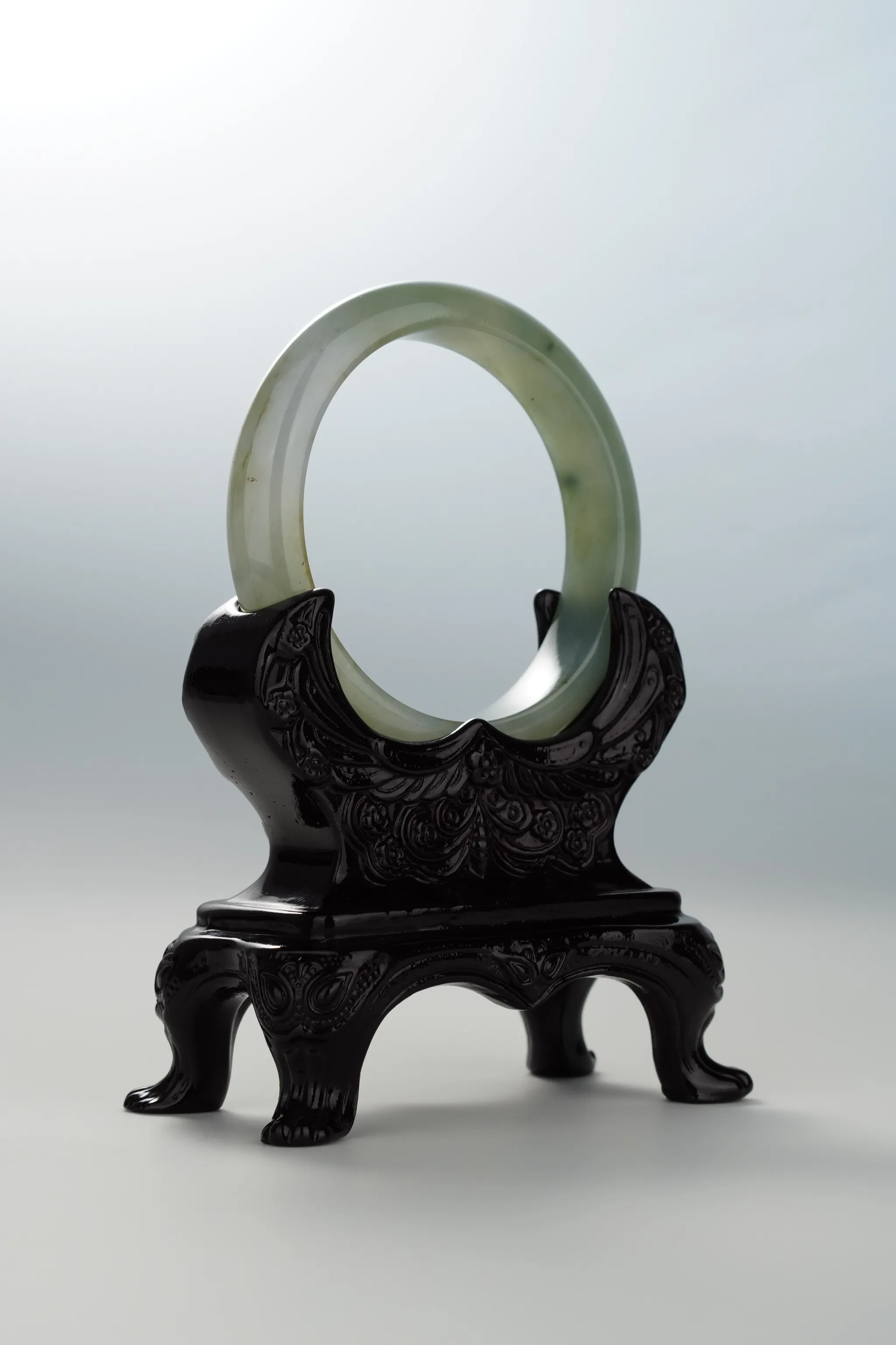 Icy Olive Green Jadeite Bangle