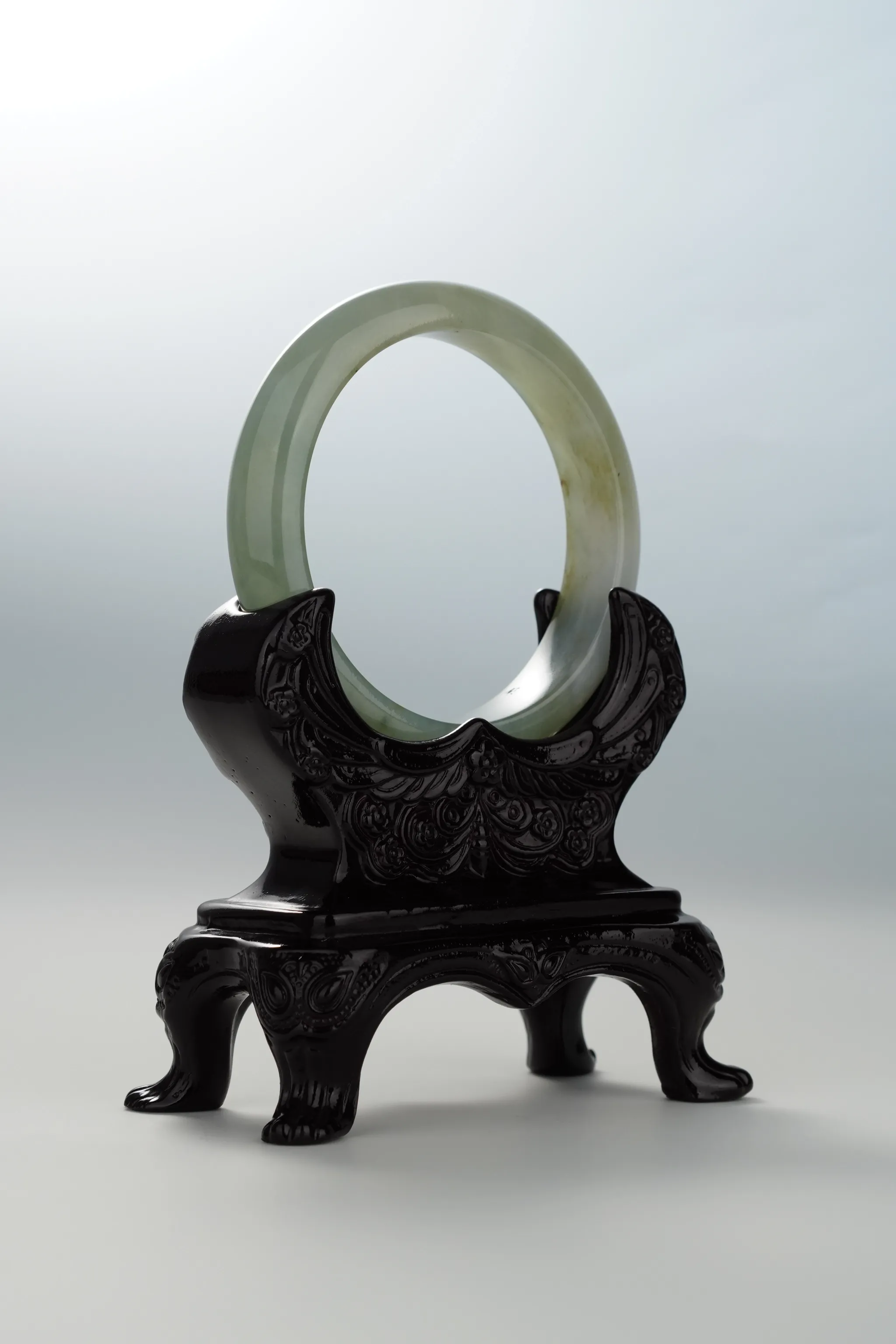 Icy Olive Green Jadeite Bangle