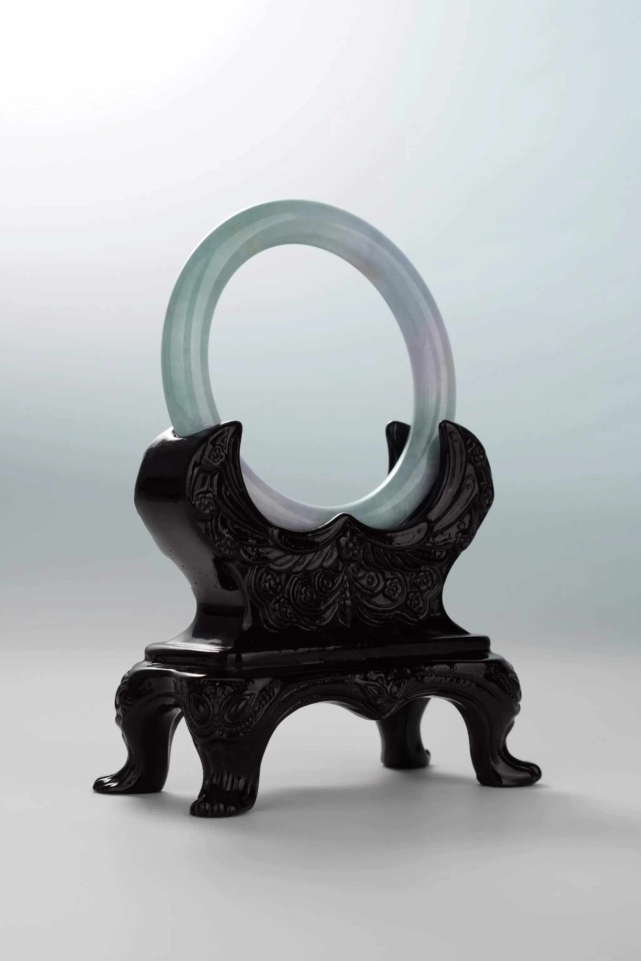 Blueish Green & Lavender Yellow Jadeite Bangle