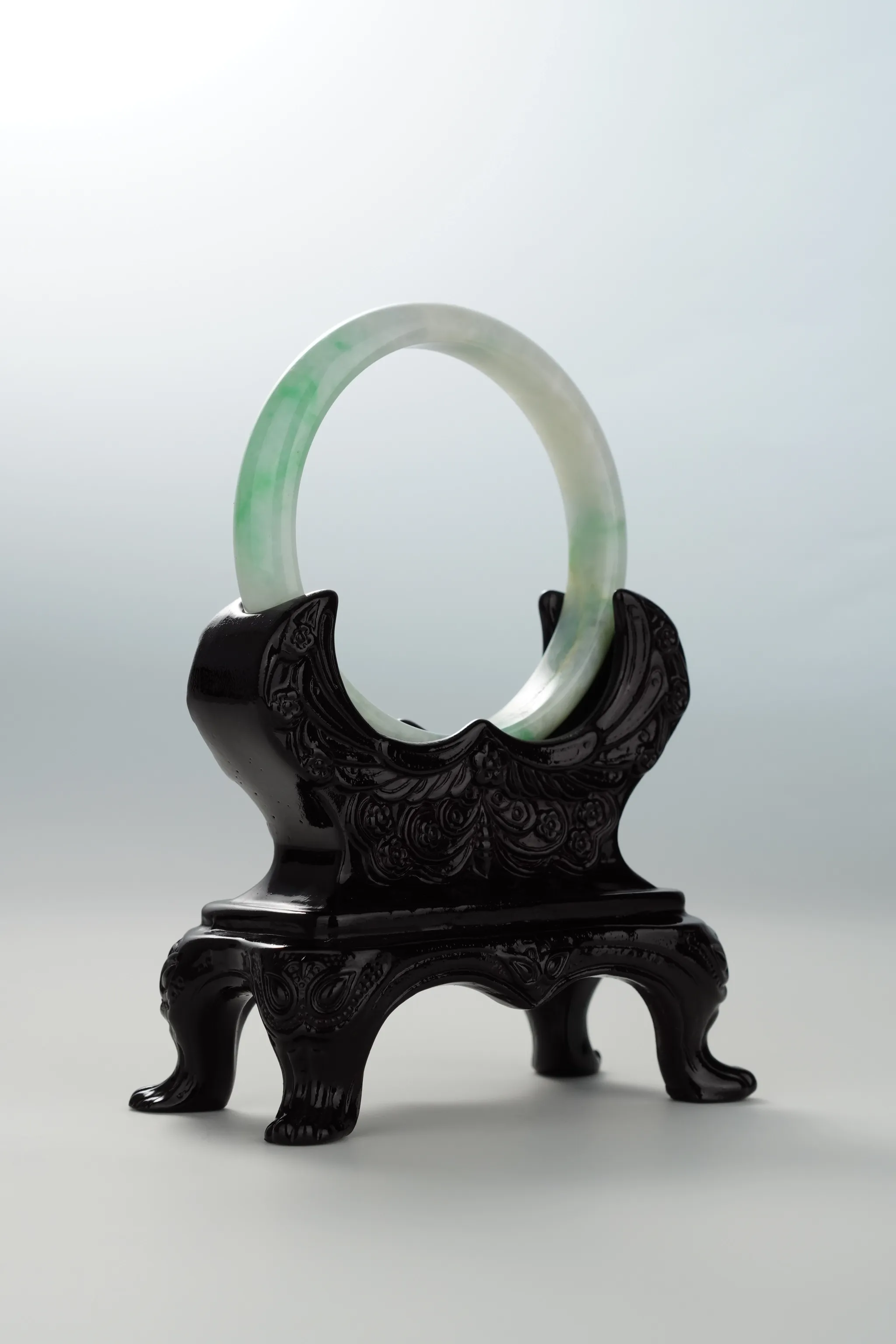 Sun Green White & Yellow Jadeite Bangle