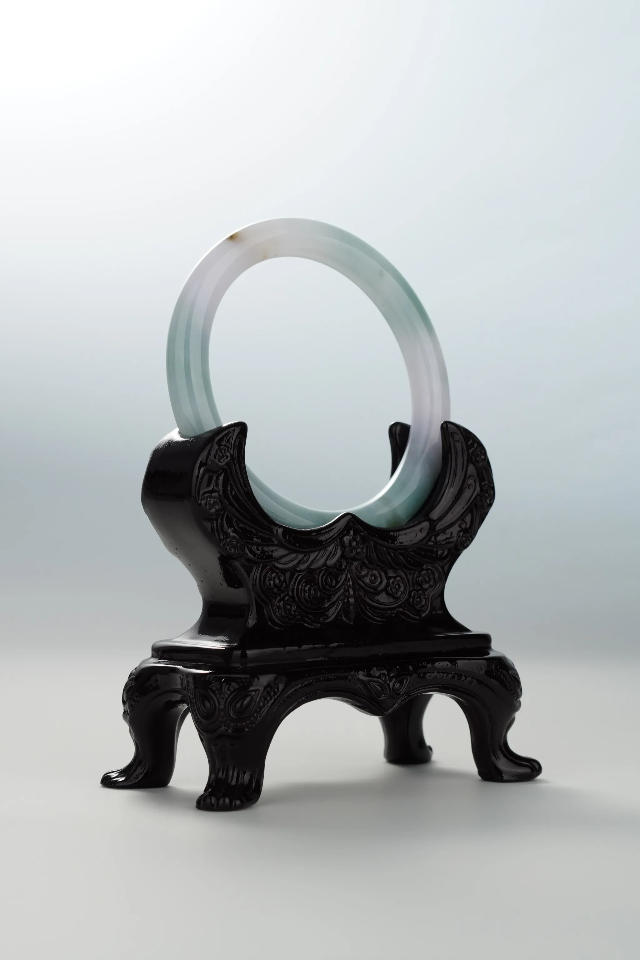 Bluish Green & Lavender Yellow Jadeite Bangle