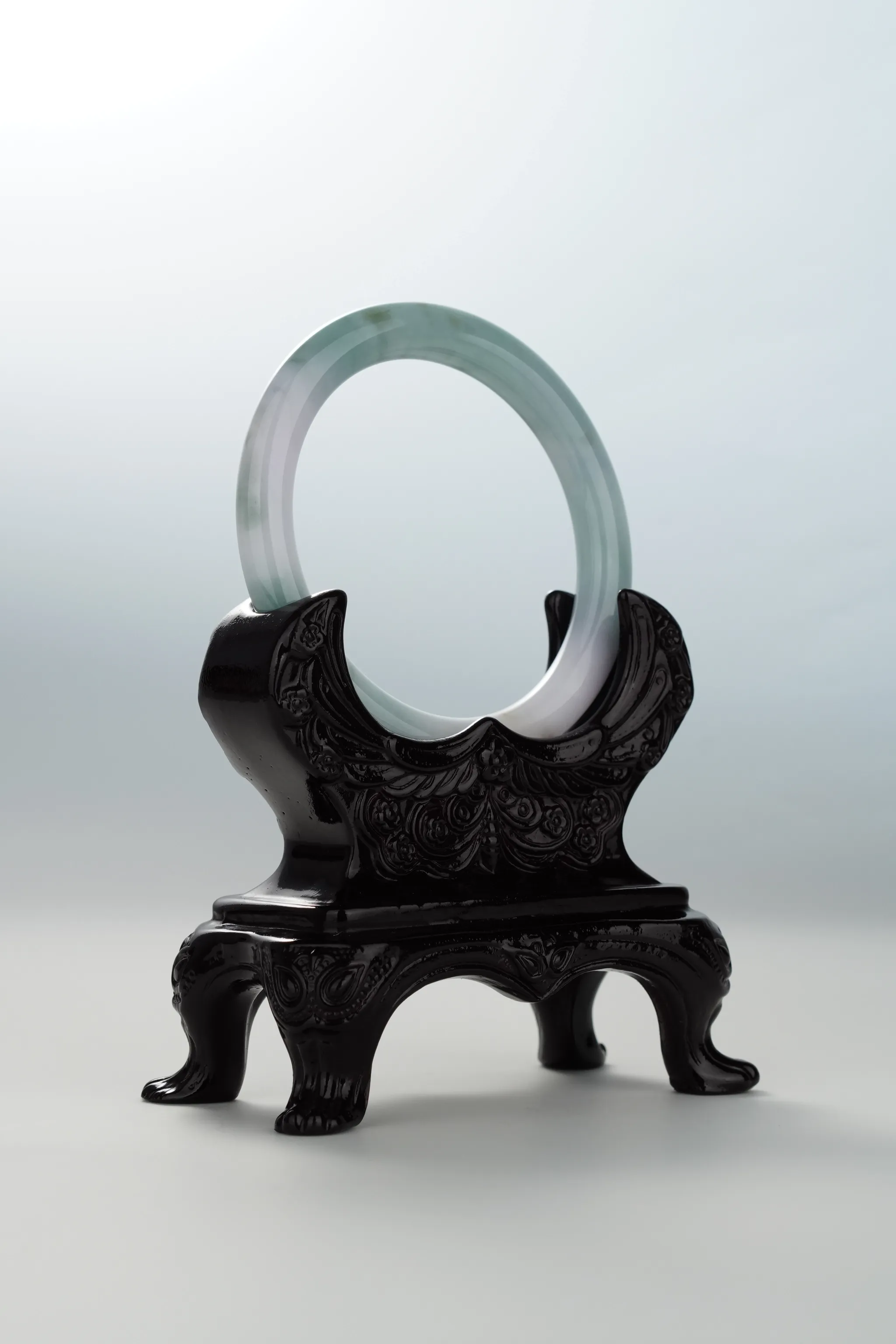 Bluish Green & Lavender Yellow Jadeite Bangle