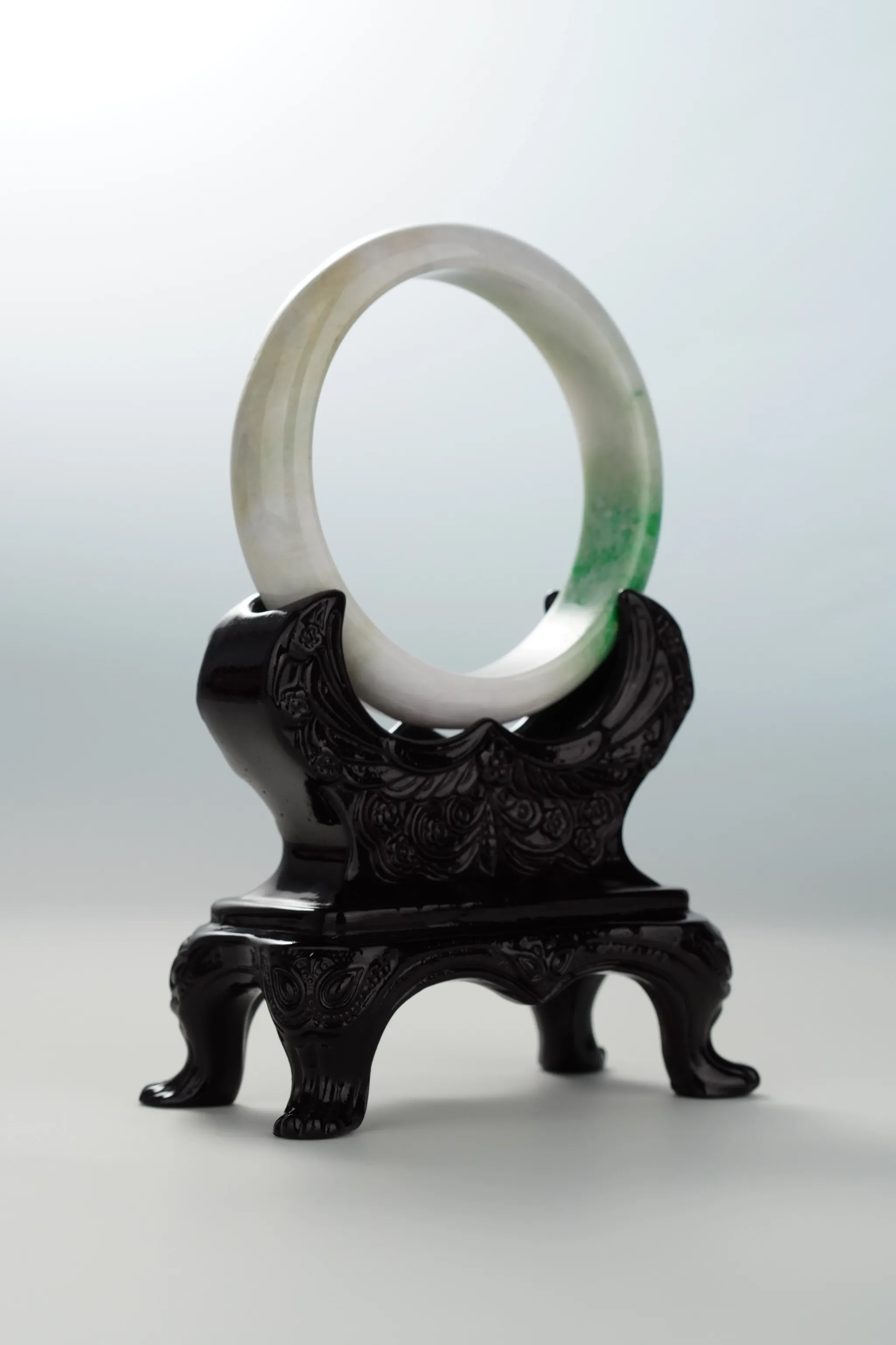 Sun Green & white Yellow Jadeite Bangle