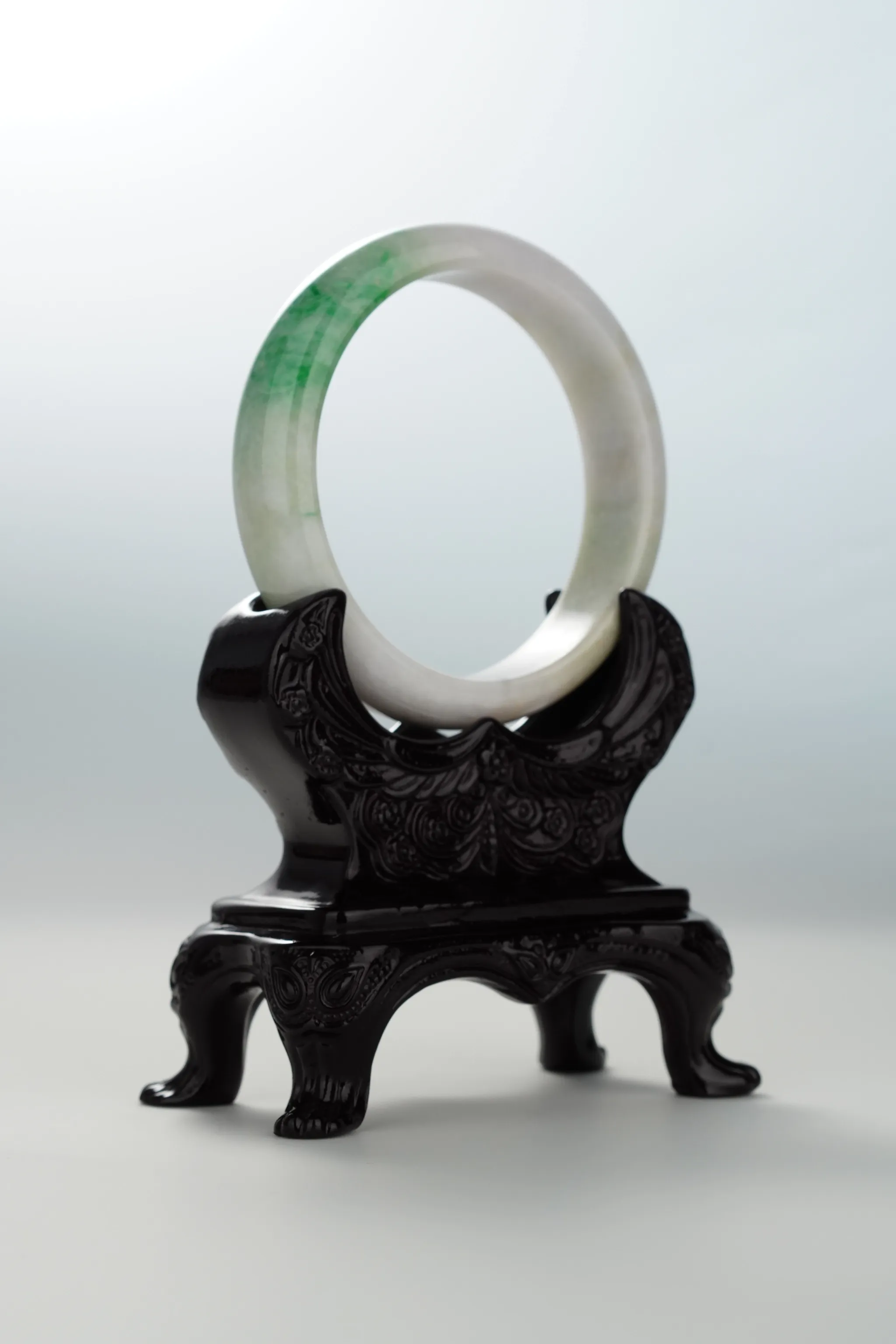Sun Green & white Yellow Jadeite Bangle