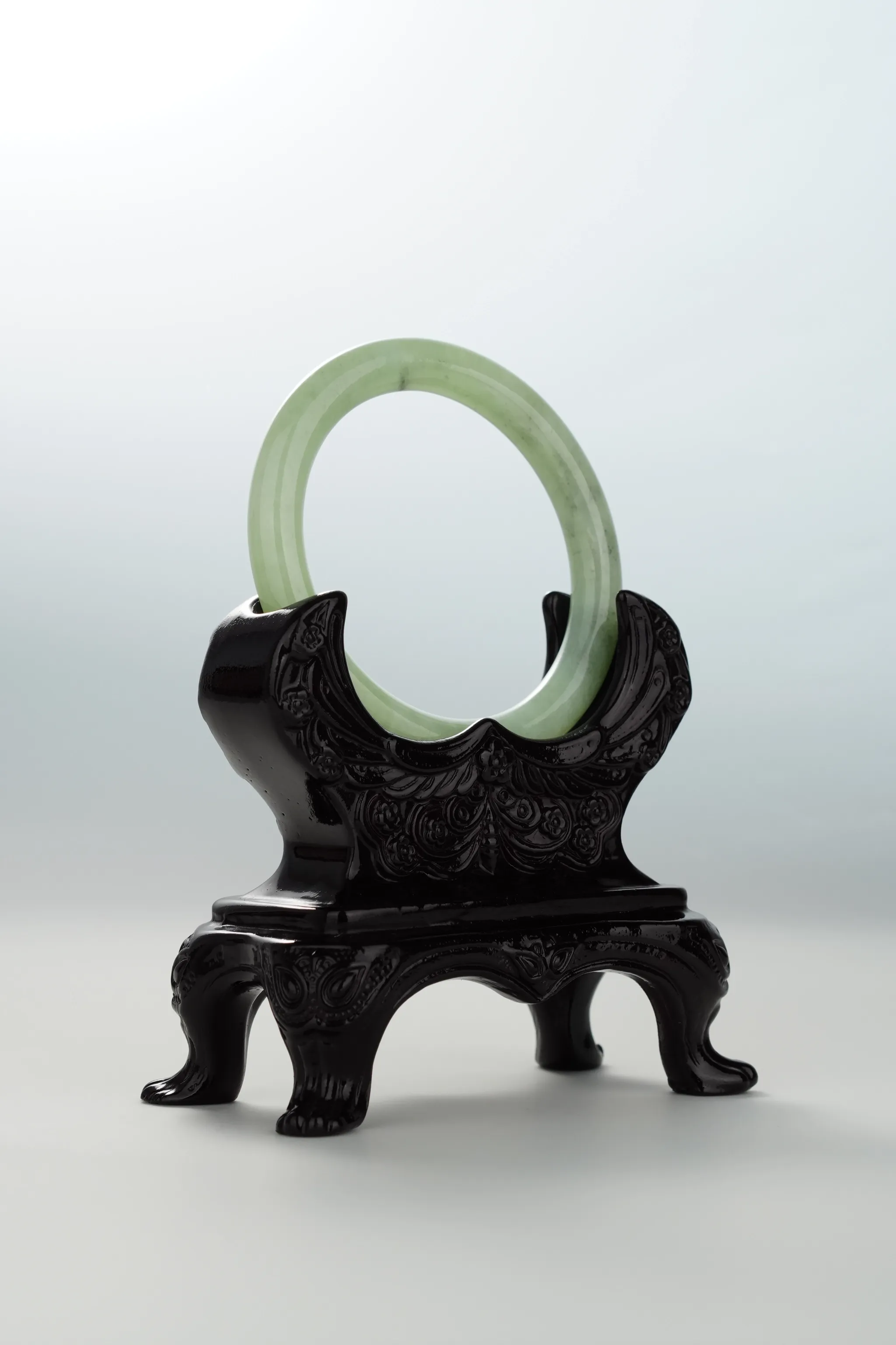 Icy Lotus Green Jadeite Bangle