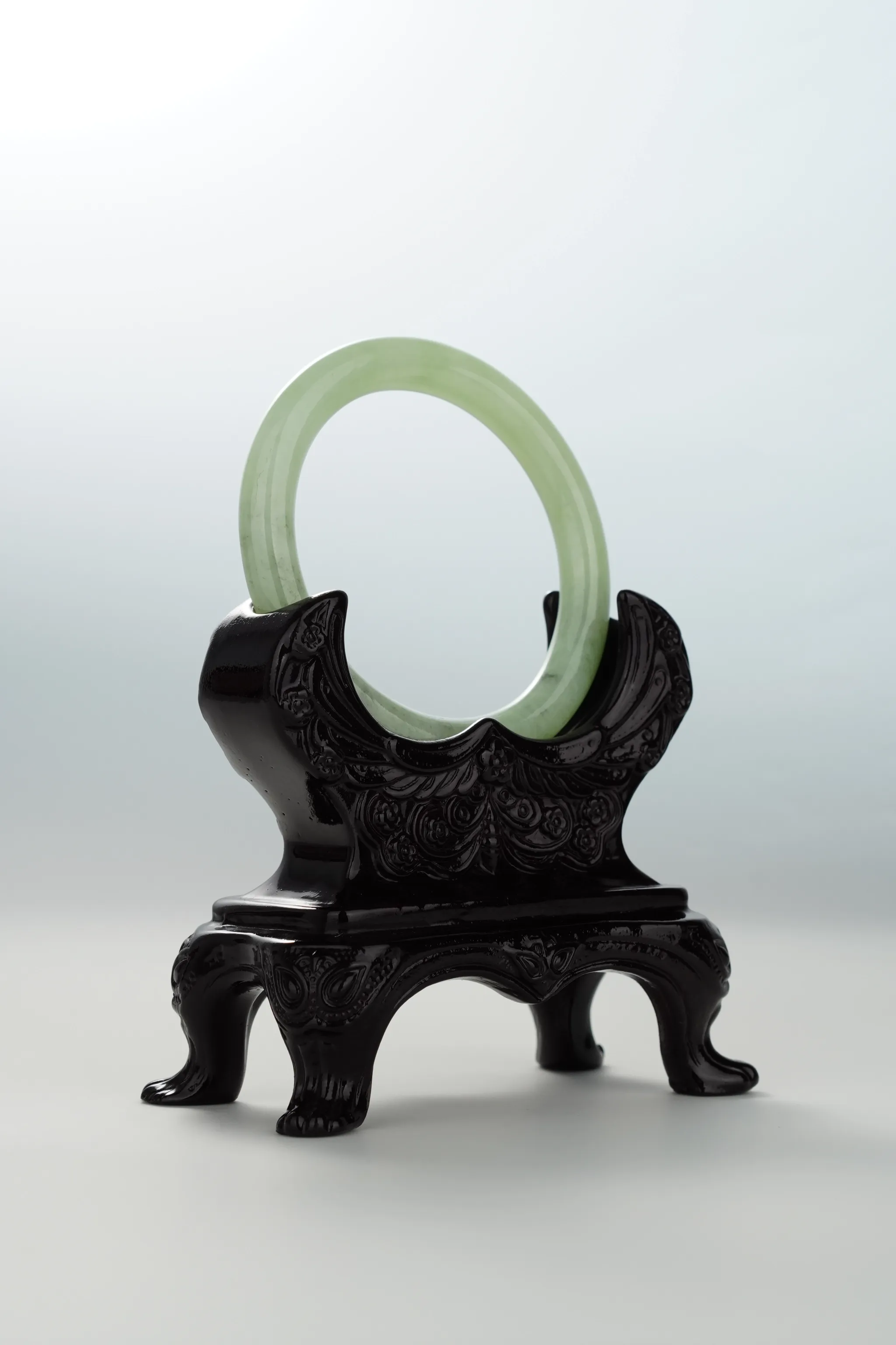 Icy Lotus Green Jadeite Bangle