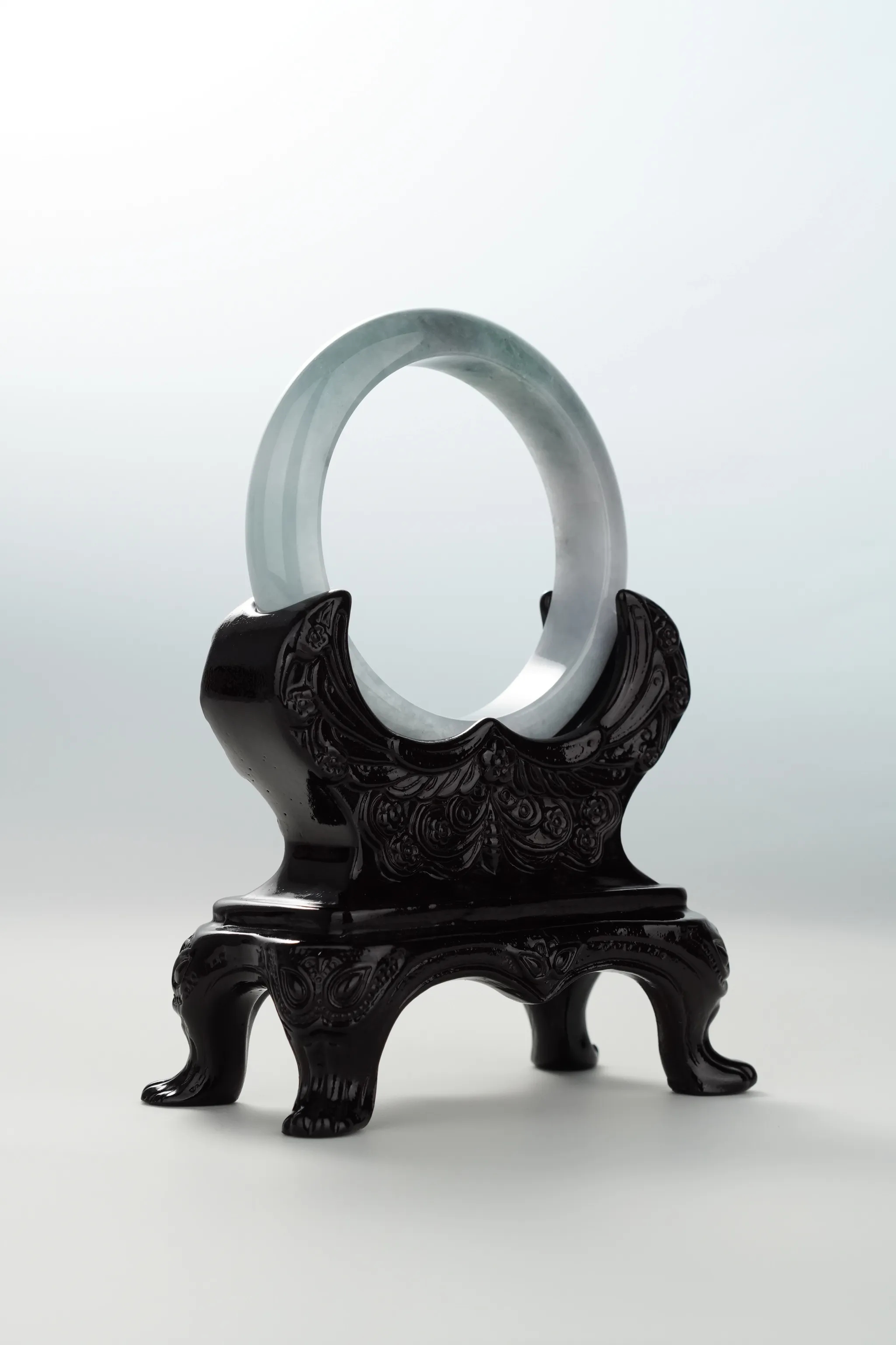 Icy Blue Water Jadeite Bangle