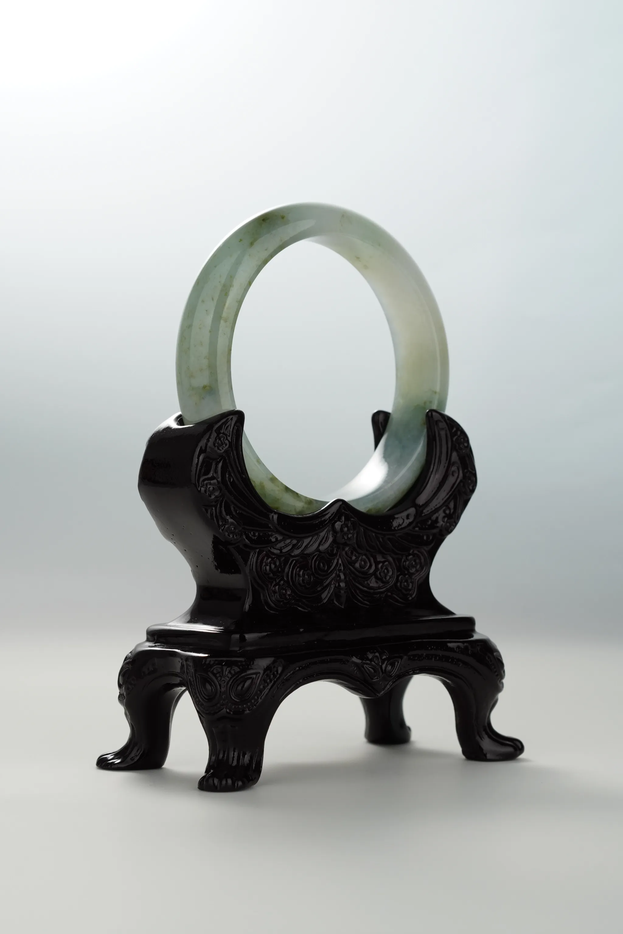 Icy Yellow & Green Jadeite Bangle