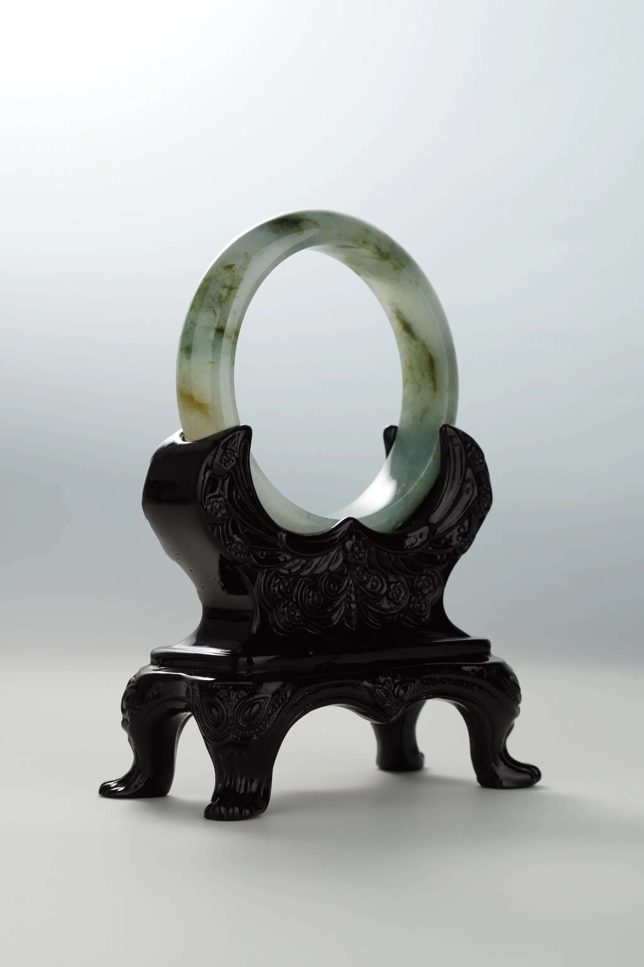 Icy Yellow & Green Jadeite Bangle