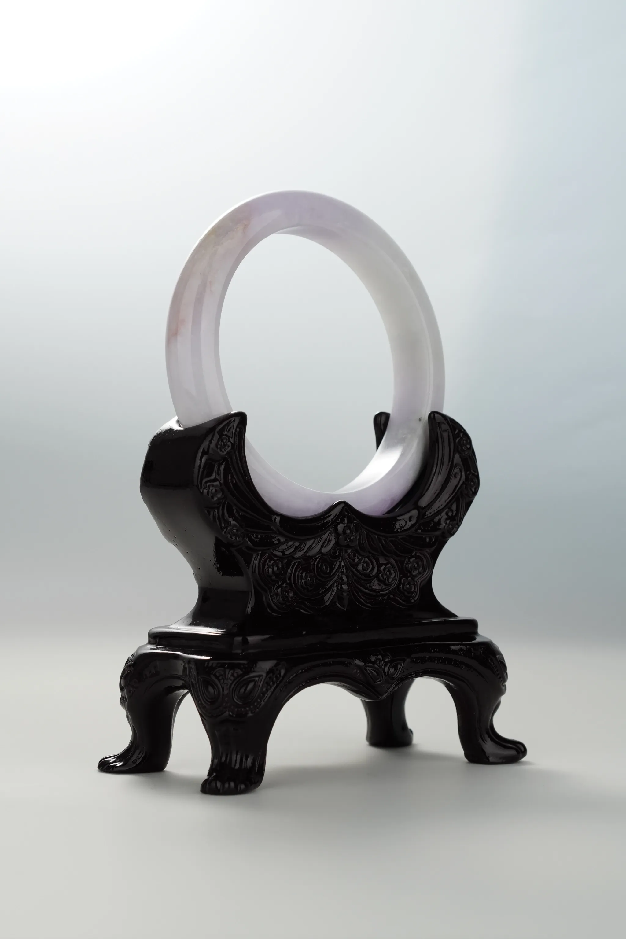 Spring Lavender & Red Jadeite Bangle