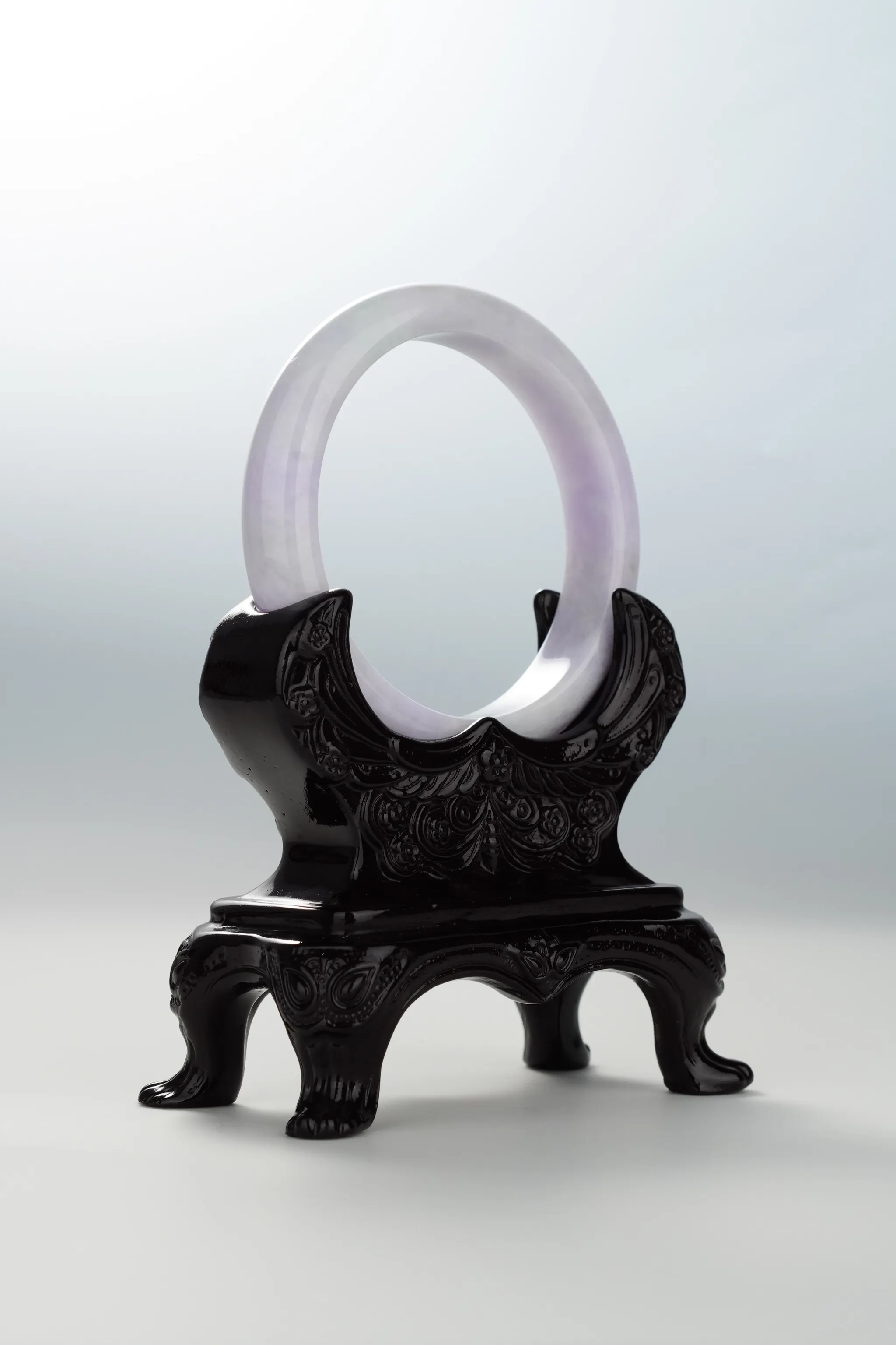 Lavender Green & Yellow Spot Jadeite Bangle