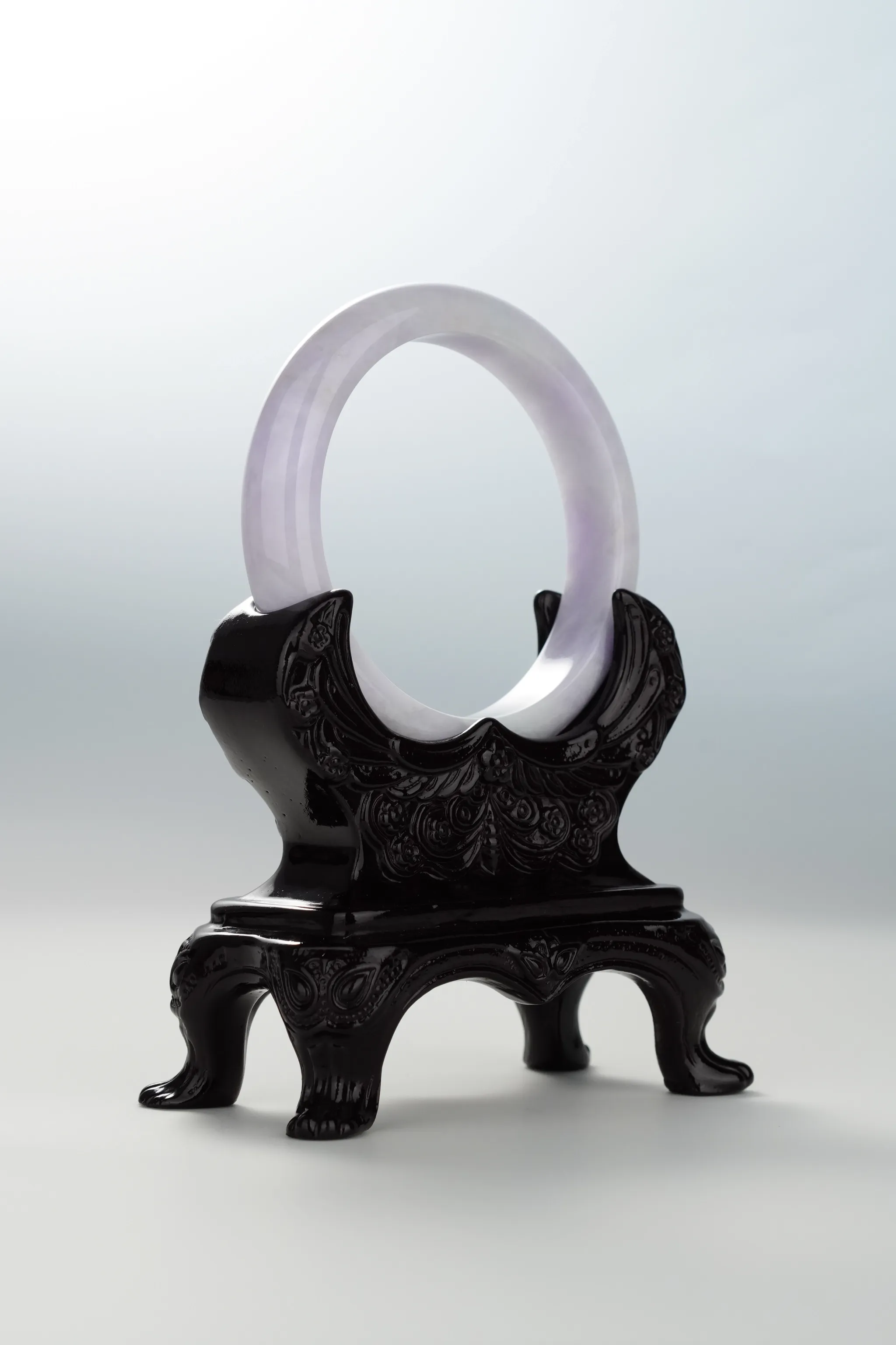 Lavender Green & Yellow Spot Jadeite Bangle