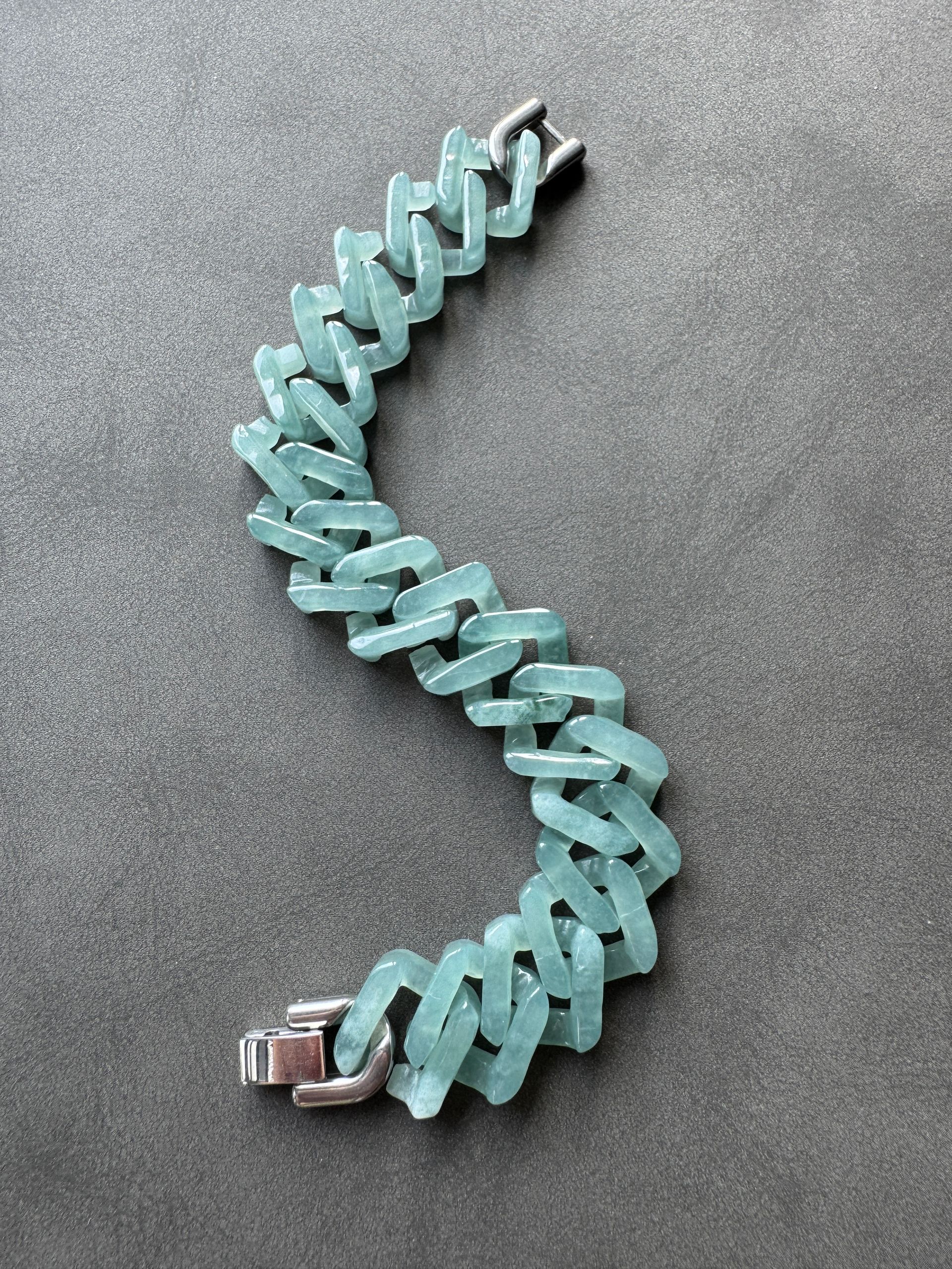 New Model Cuban Link Jade Bracelet – Luxury Strength Meets Street Style