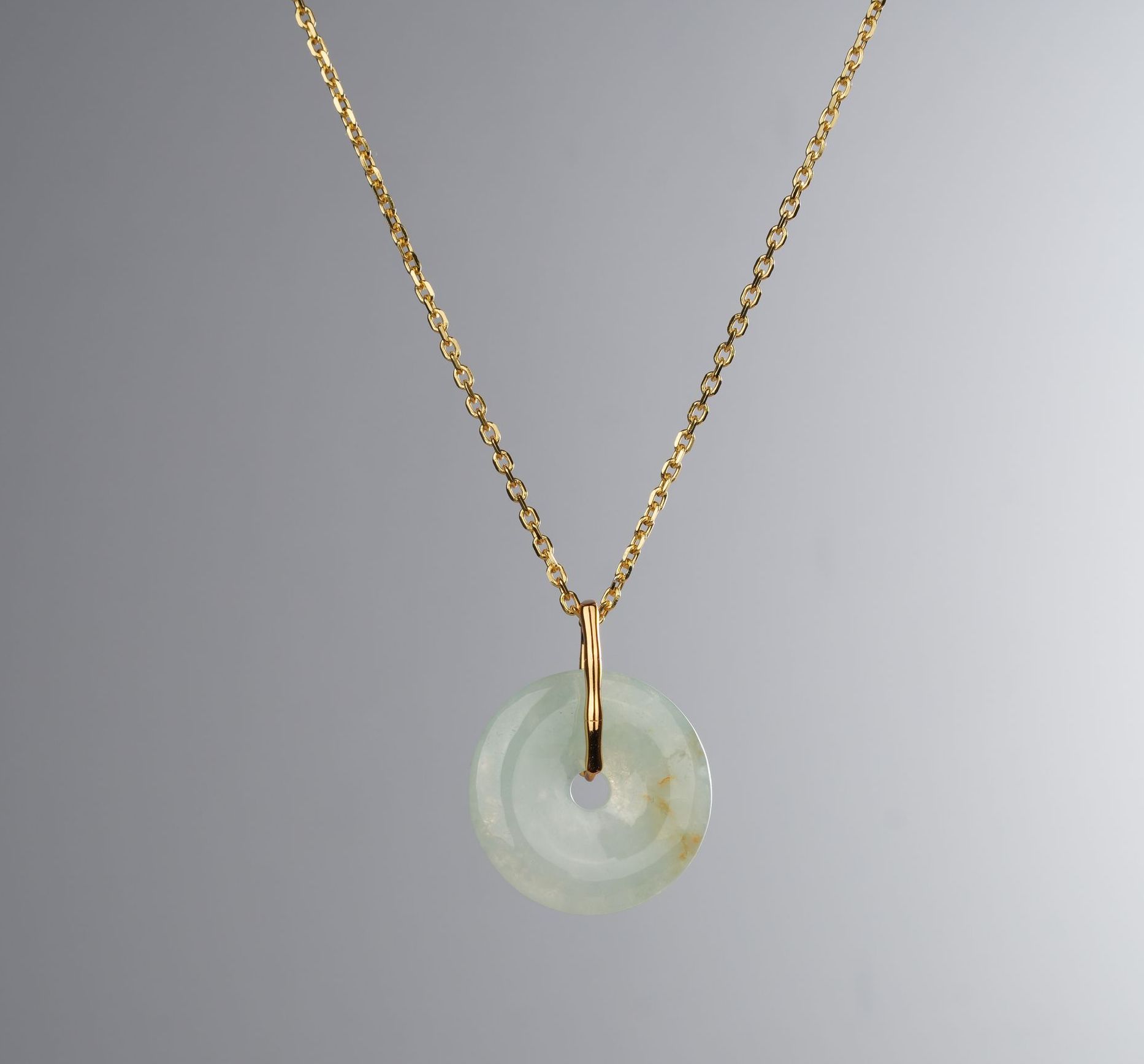 Icy Light Green Jadeite Donut