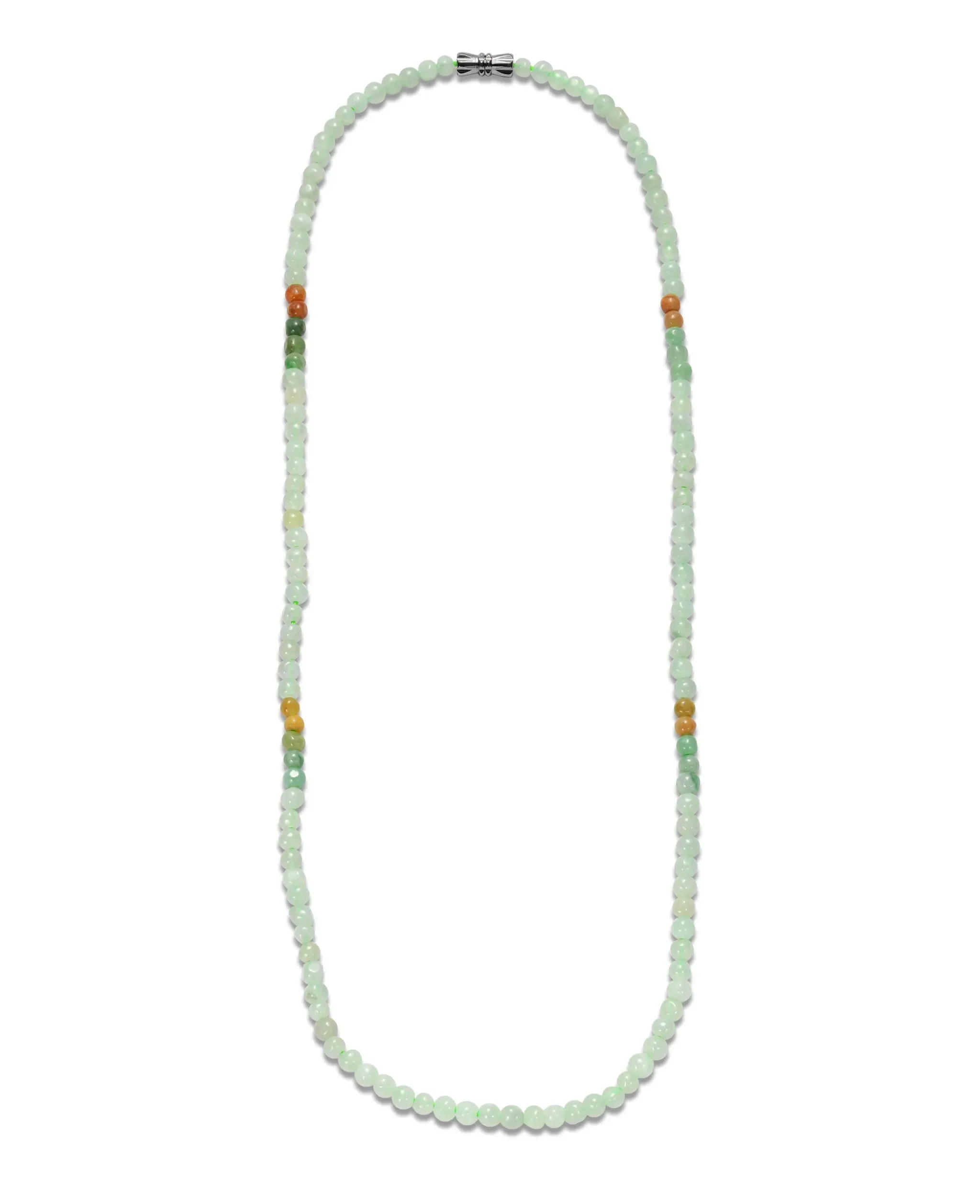 Mini Icy Light Green Jadeite Mixed Color Necklace