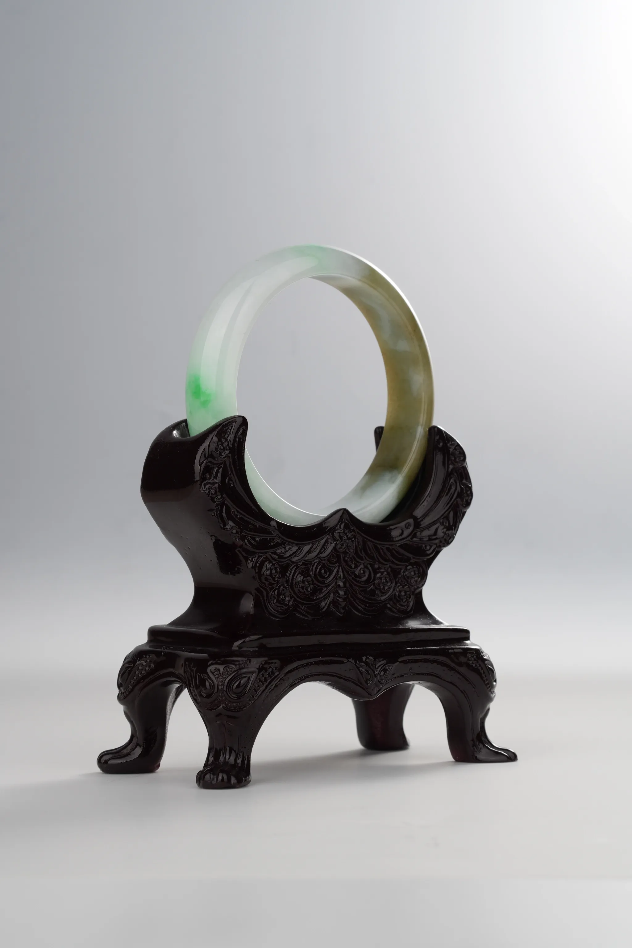 Sun Green & Yellow Jadeite Bangle