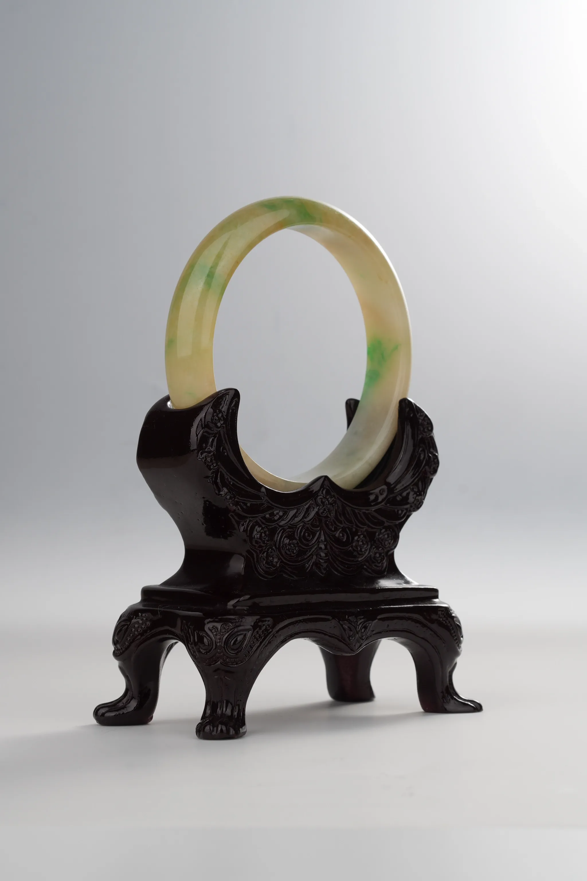 Rich Yellow  Sun Green Jadeite Bangle