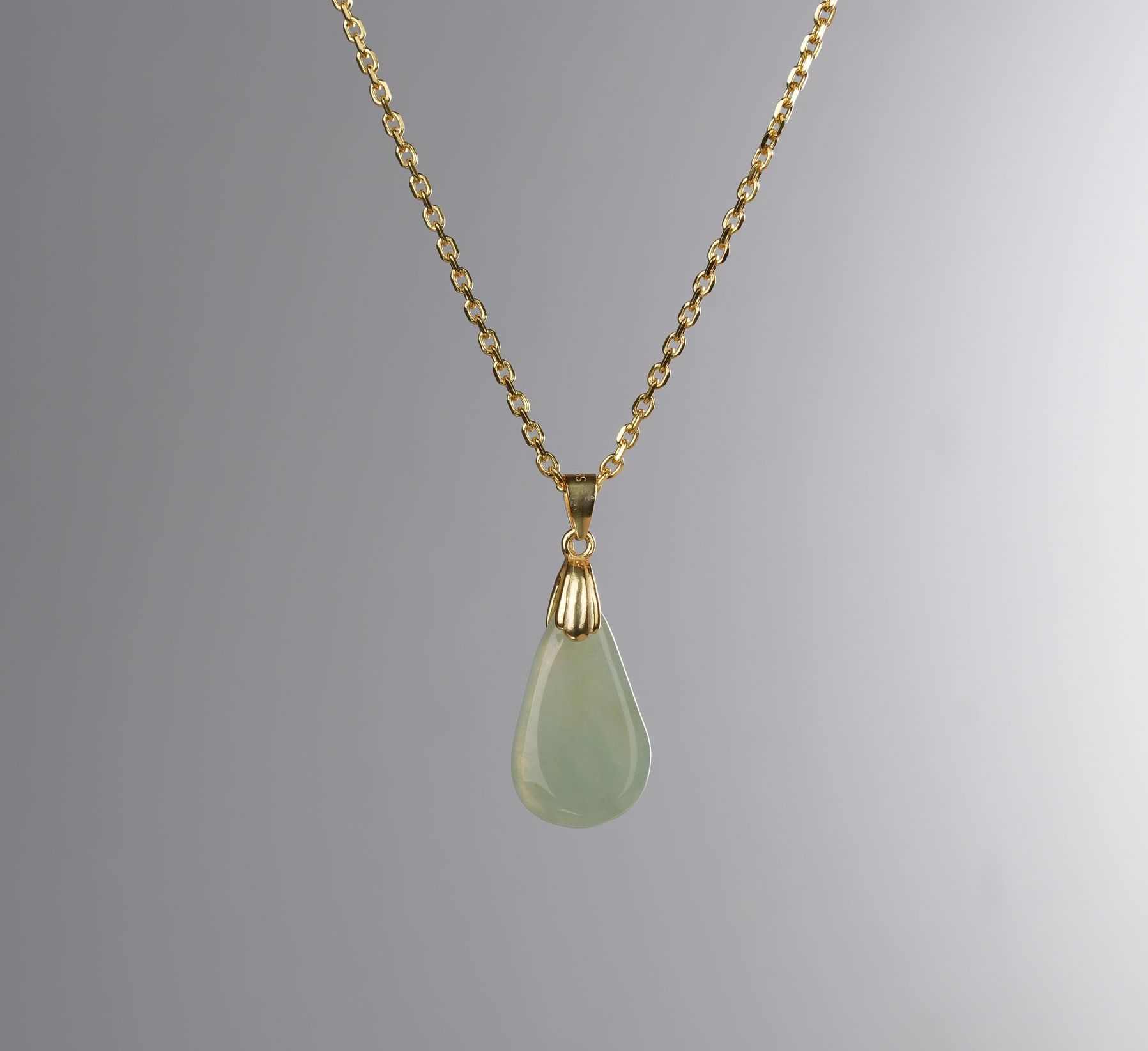 Light Green Jadeite Water Drop Pendant
