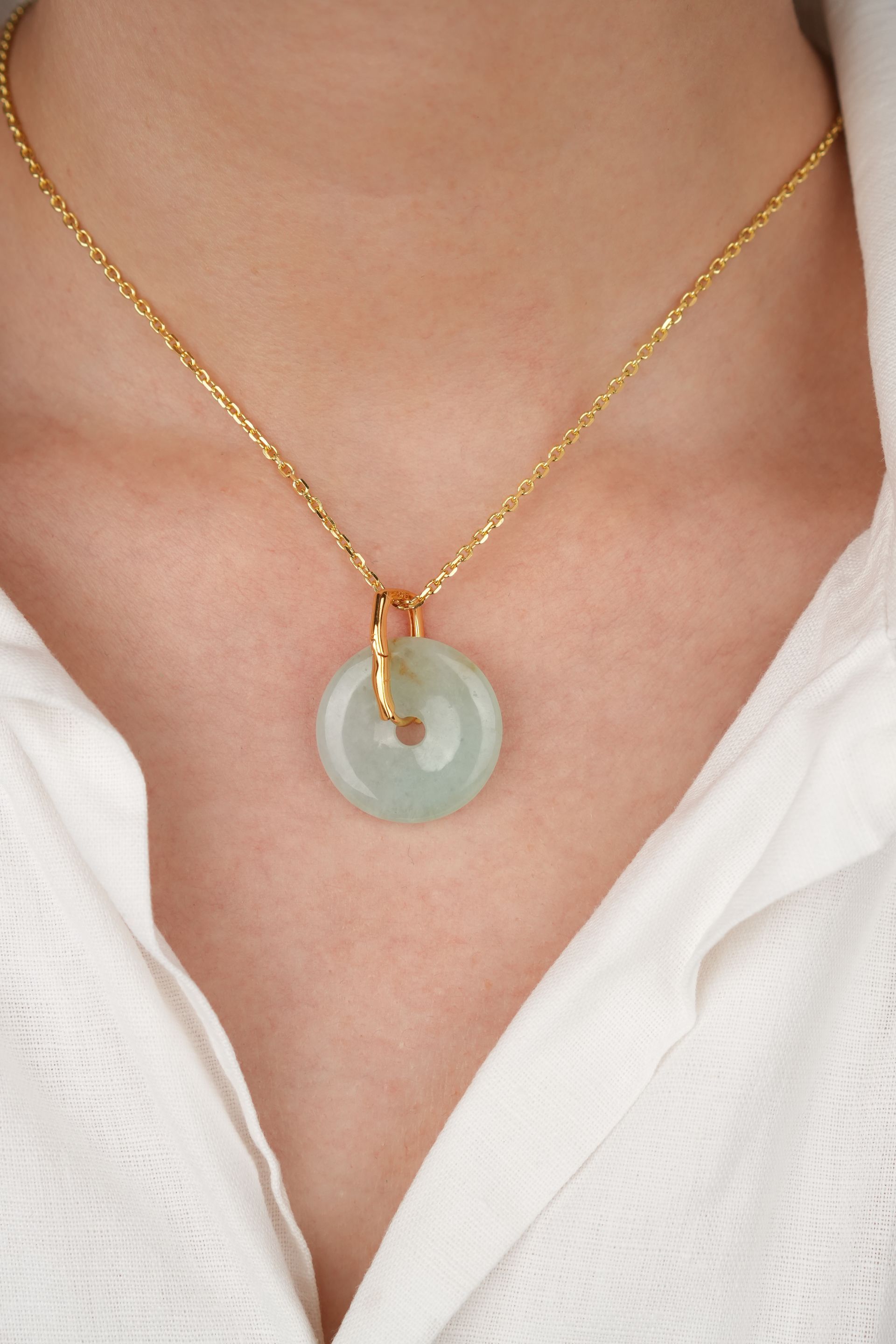 Icy Light Green Jadeite Donut