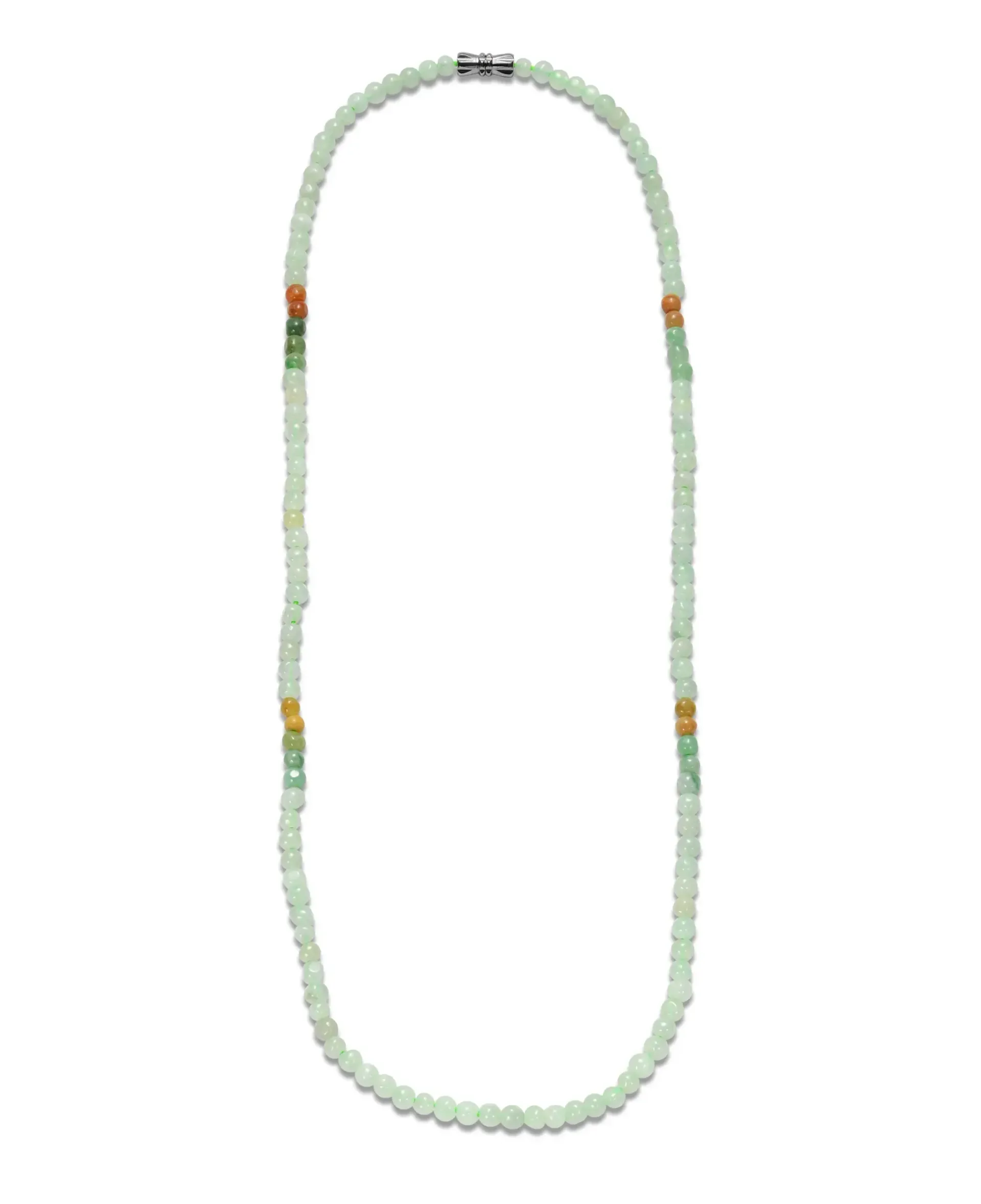 Mini Icy Light Green Jadeite Mixed Color Necklace
