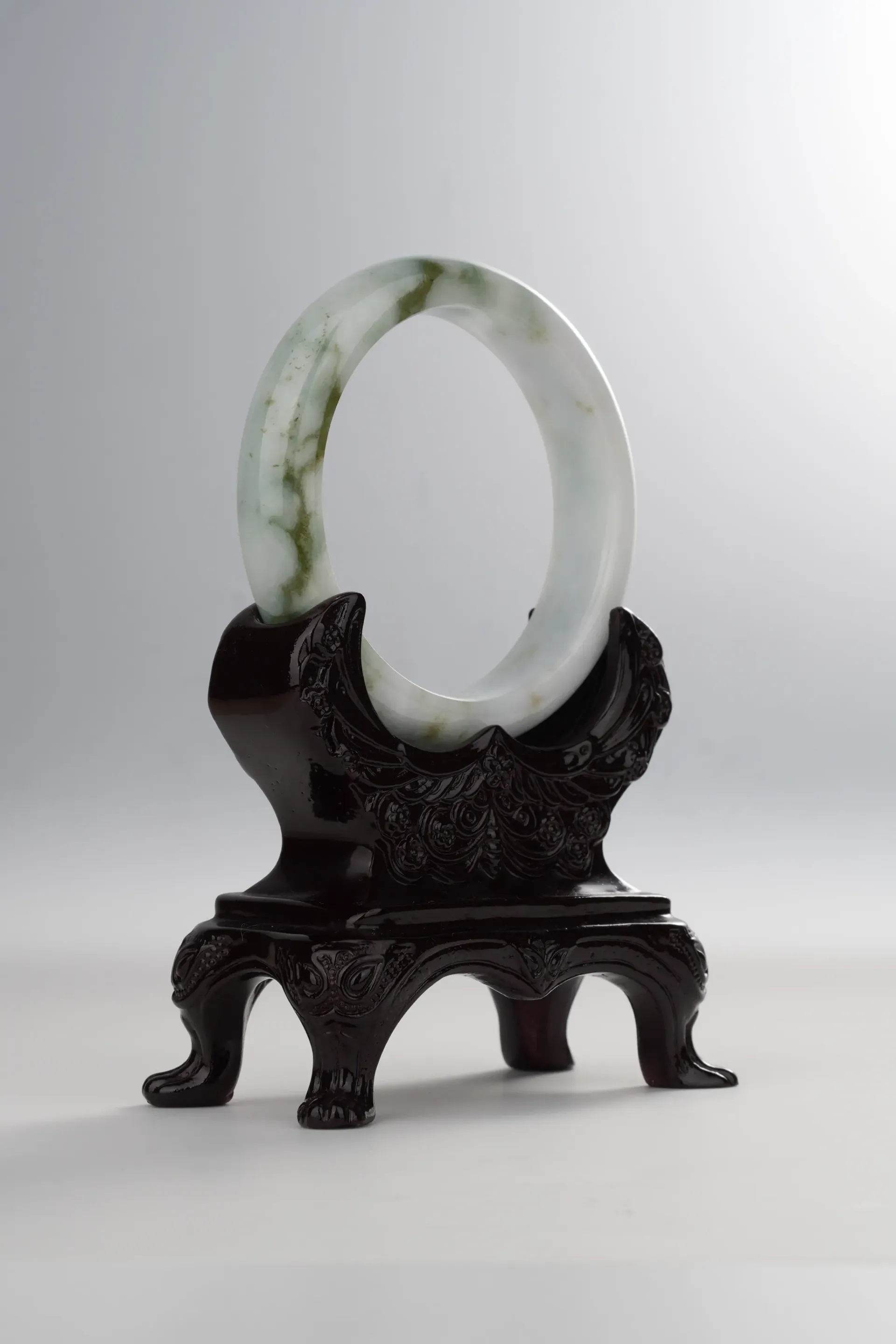 Blue Green & White Jadeite Bangle